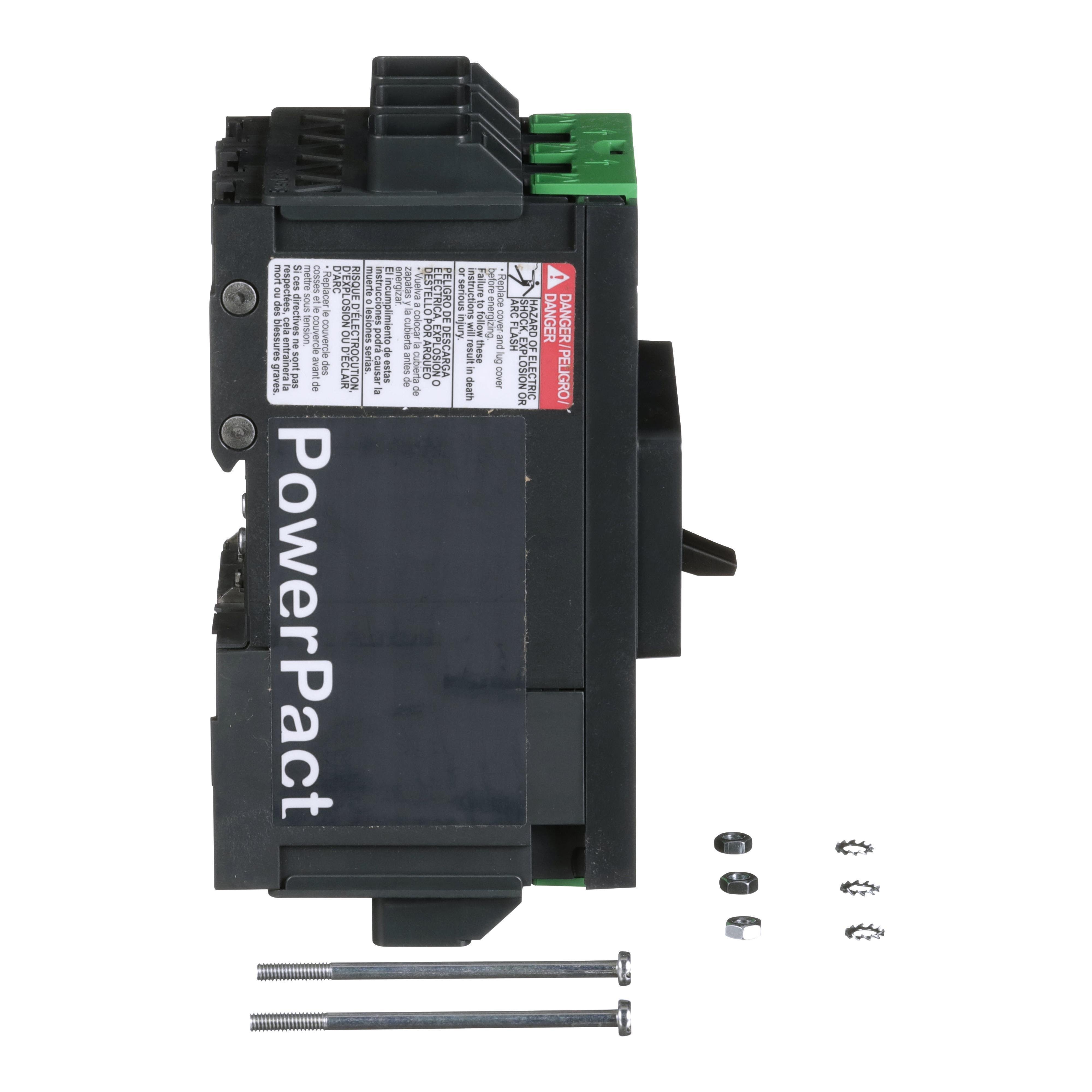 Picture of BGL36080 - Circuit breaker, PowerPacT B, 80A, 3 pole, 600Y/347VAC, 18kA, lugs, thermal magnetic, 80%