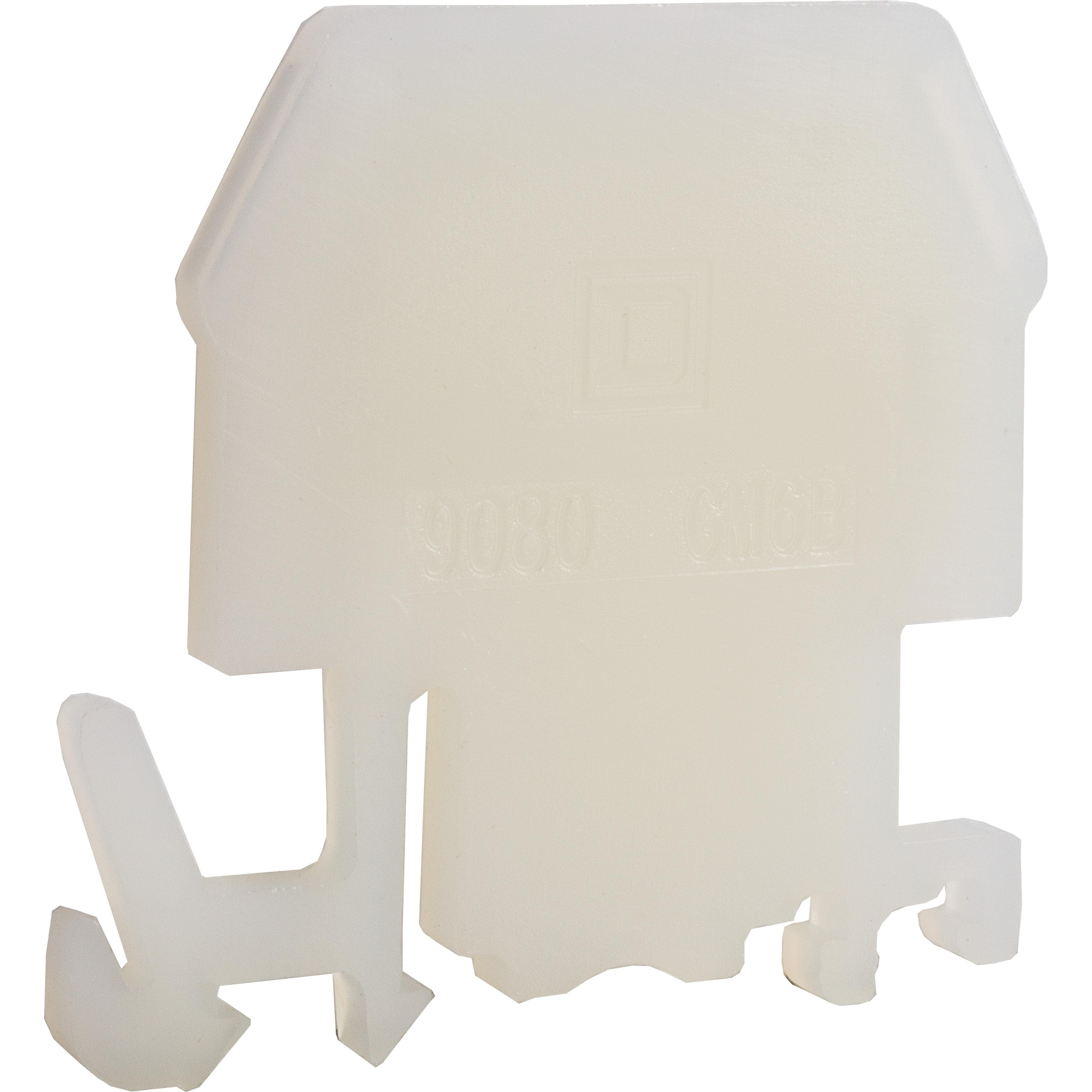 9080GM6B - End barrier, Linergy, natural color, nylon, set of 10