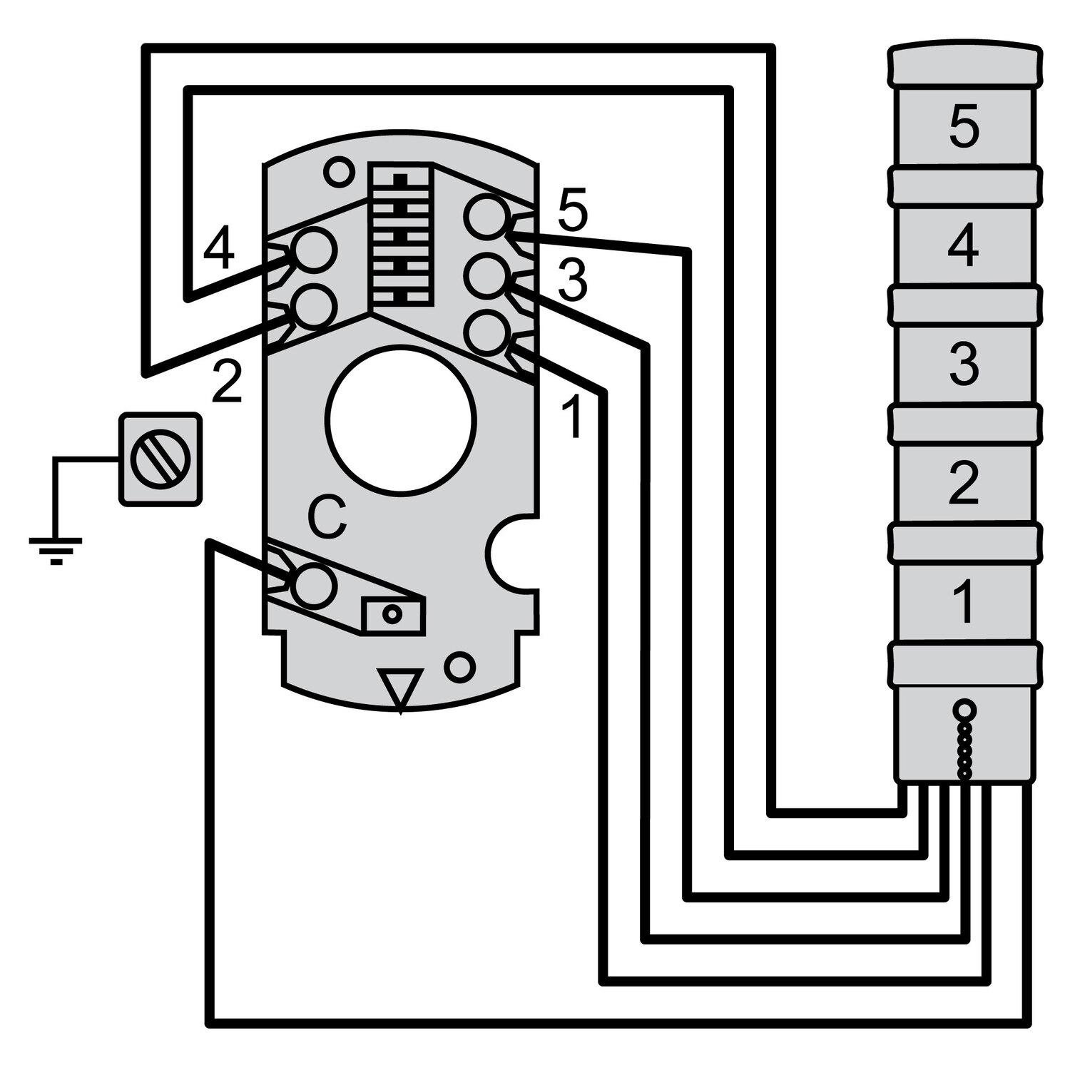 Picture of XVBC21 - Indicating Bank, 70mm, base unit and cap, direct or tube mounting, bottom or side cable entry