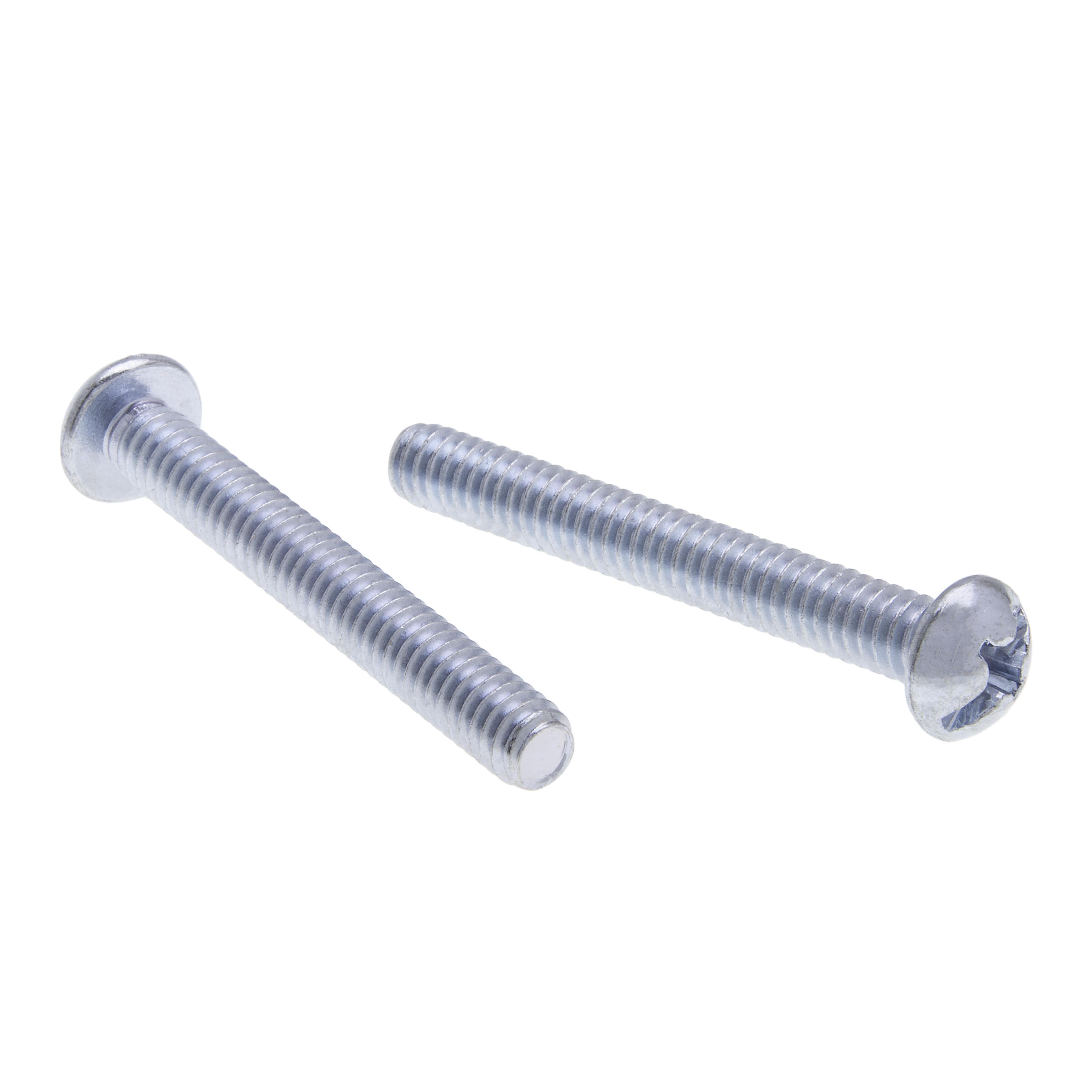 JRM88 - 8-32 x 1-1/2 in. Round Head Combo Machine Screws - Steel Zinc - 100qty