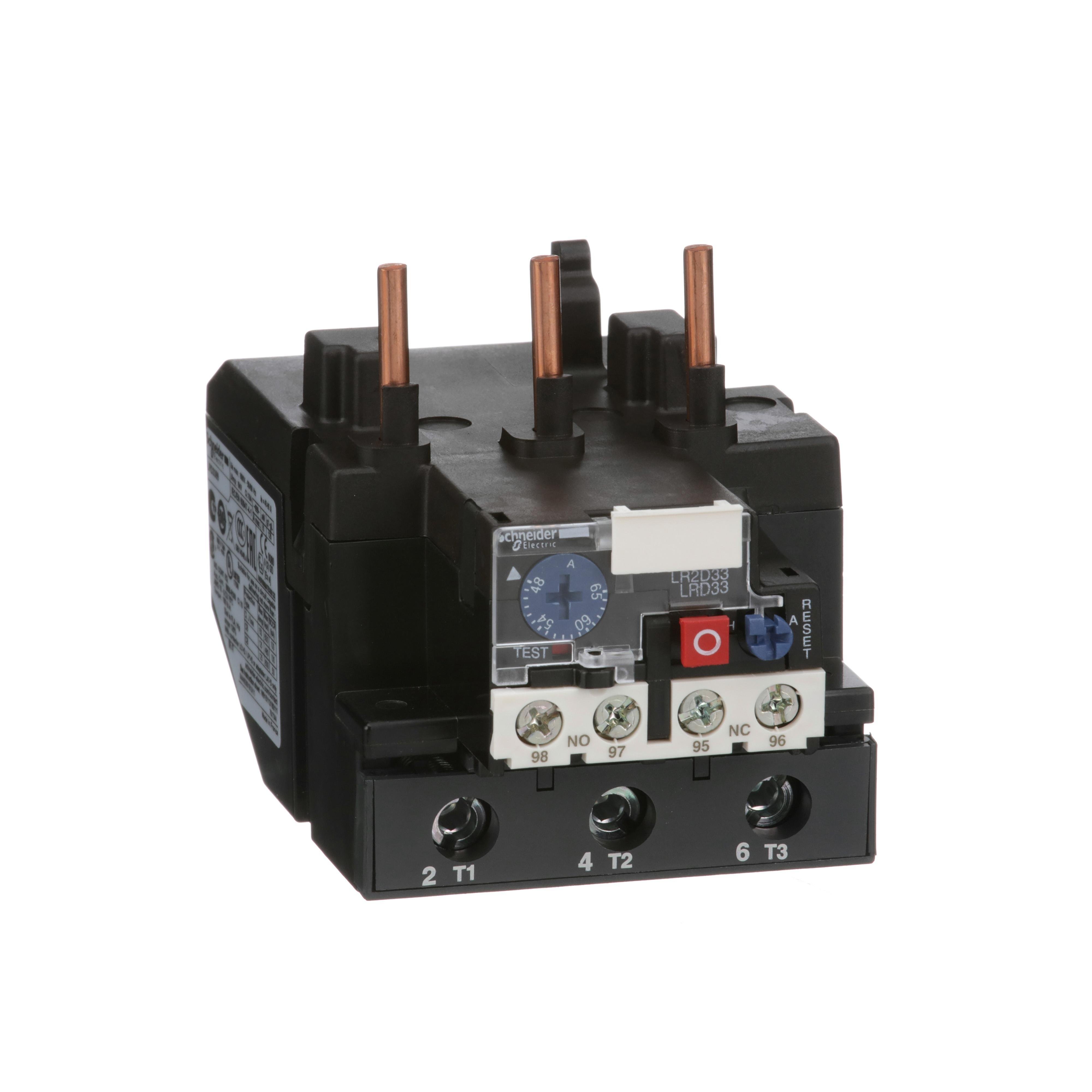 LRD3359 - TeSys Deca, thermal overload relay, 48 to 65 A, class 10A, for LC1D80 and LC1D95