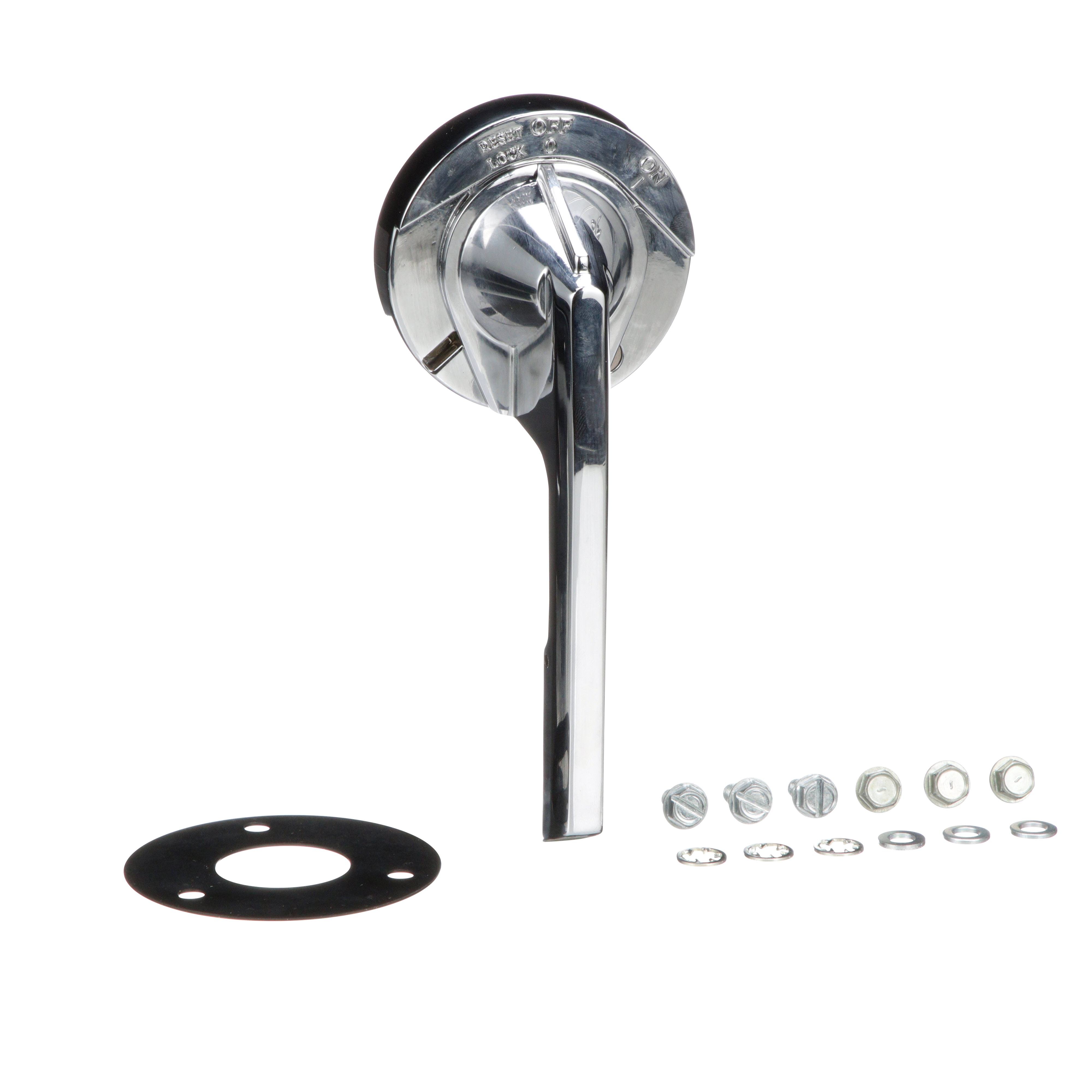 9421LC46 - Circuit breaker accessory, PowerPacT B/H/J/L, handle assembly, rotary, 6 inch, 125A to 300A, NEMA 3/4/4X, chrome plated