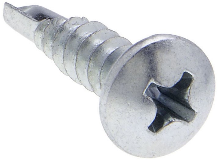 JTEK18P - 10 x 1-1/4 in. Pan Head Phillips Self-Drilling & Tapping Screws - #2 Drill Point - Steel Zinc - 100qty