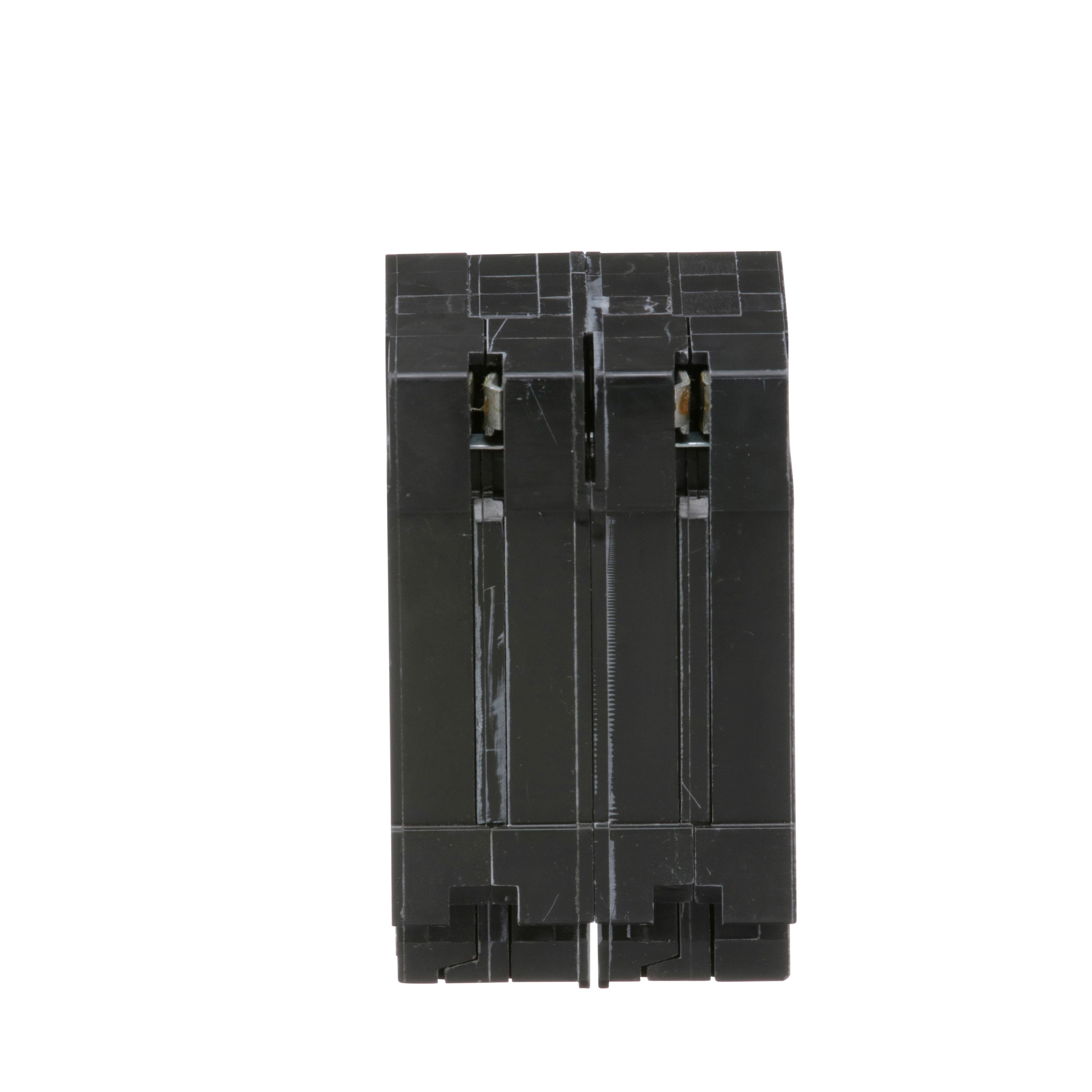 Picture of HOMT2020250 - Tandem circuit breaker, Homeline, 2 x 1 pole at 20A, 1 x 2 pole at 50A, 120/240VAC, 10kA AIR, plug in, UL