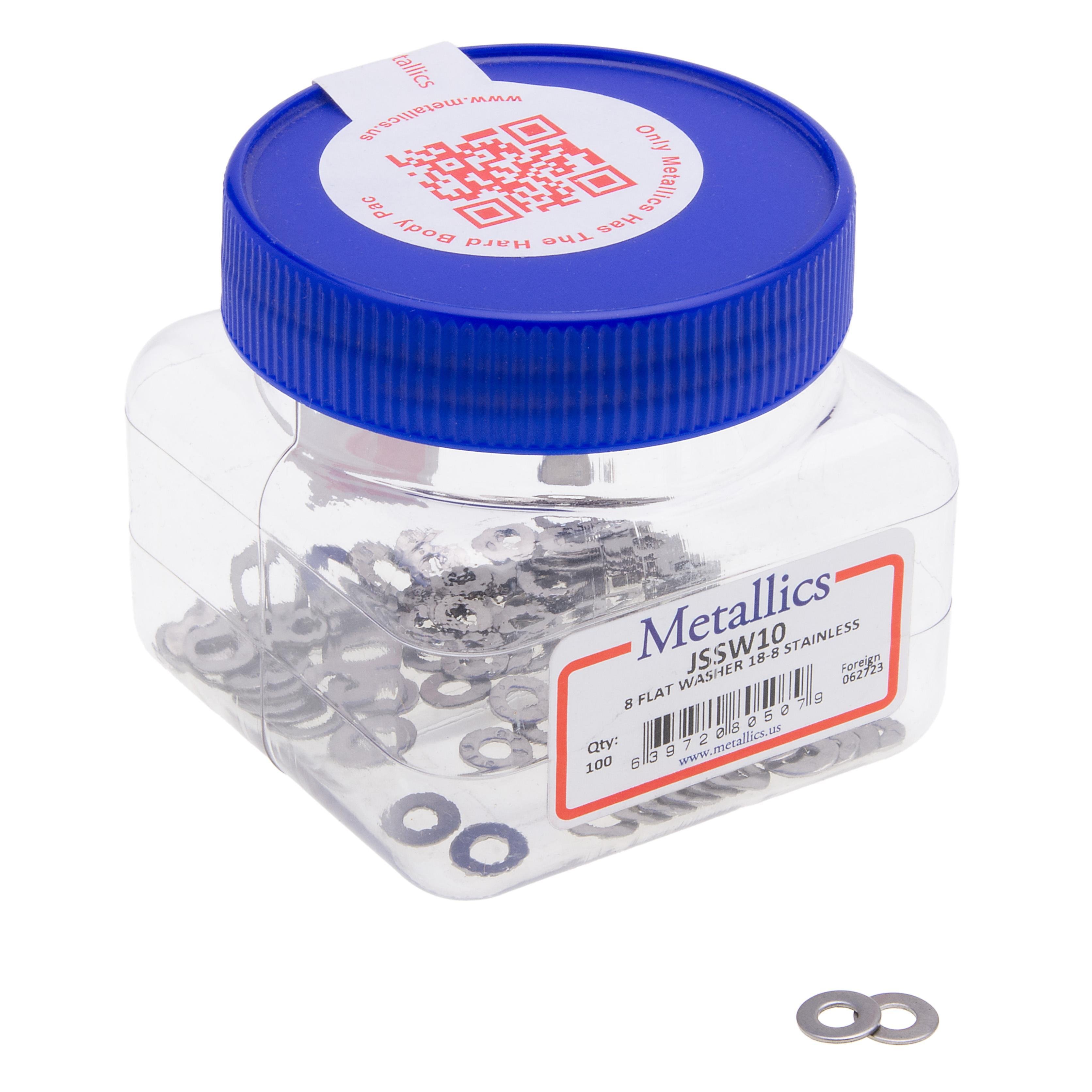 Picture of Washers 8 Flat SS (Jar 100)