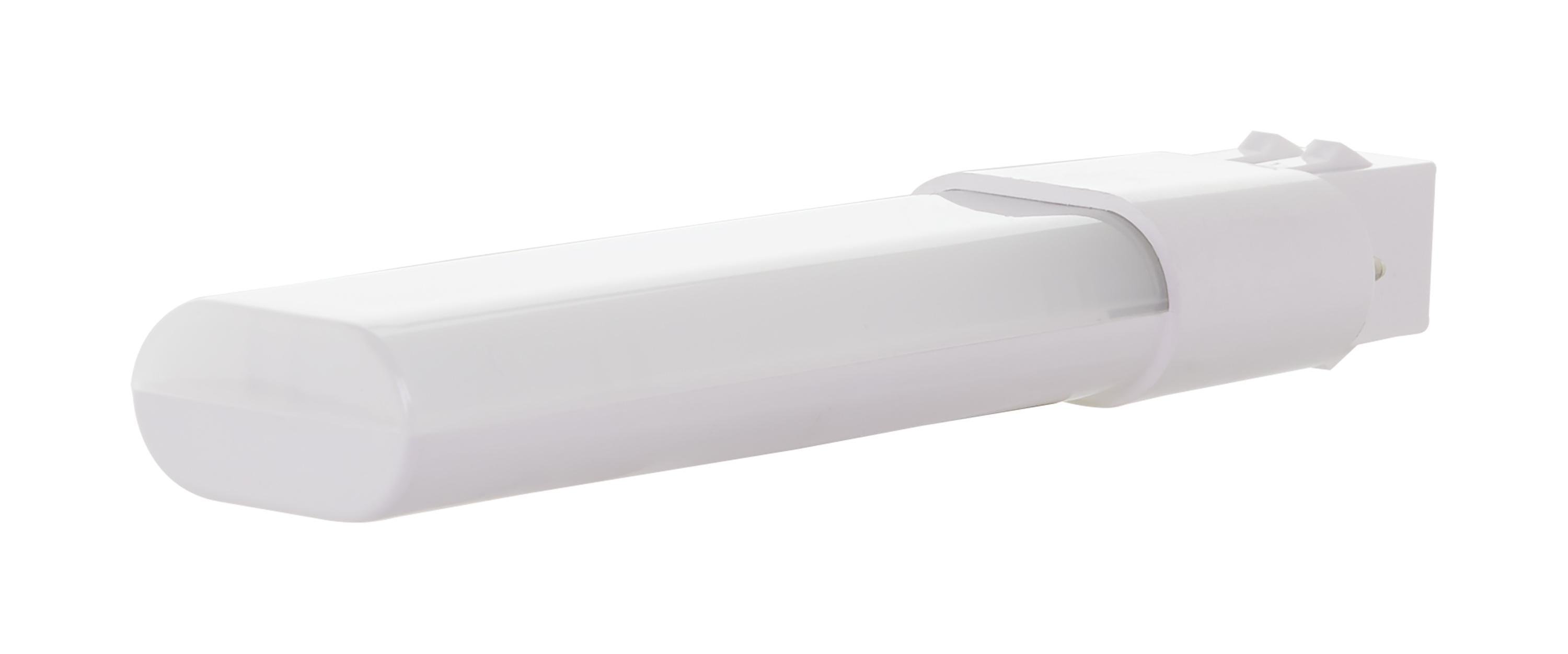 S11550 - 5.5 Watt LED PL 2-PIN Dual Mode - 2700K - 500 Lumens - GX23 base - 50000 Average rated hours - 120 deg. Beam Angle - Type A/B Ballast Dependent or Ballast Bypass - 120-277 Volt