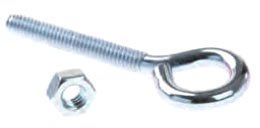 EB14212J - Eye Bolt with Hex Nut, 1/4 x 2-1/2, Stee