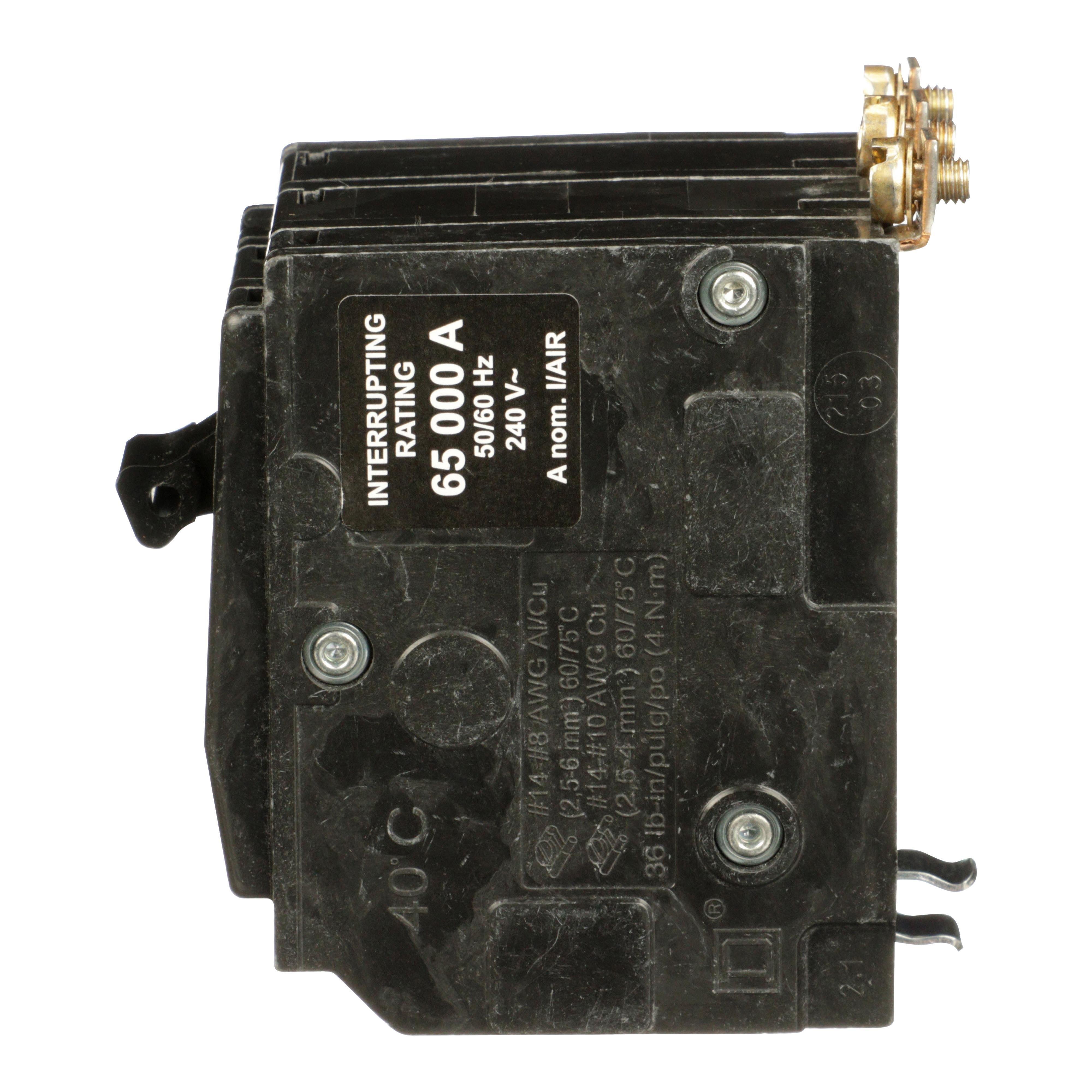 Picture of QHB320 - Mini circuit breaker, QO, 20A, 3 pole, 120/240VAC, 65kA, bolt on