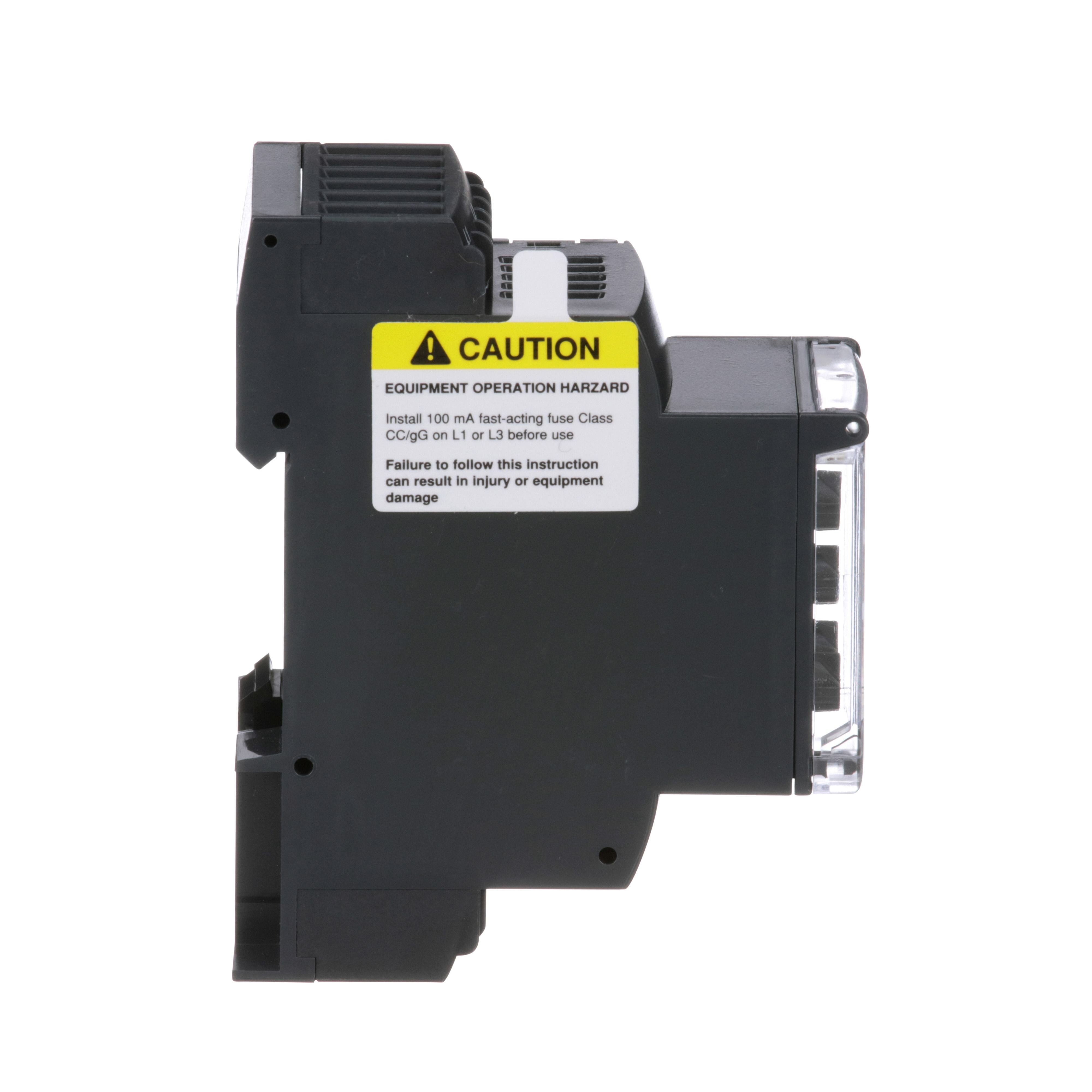 Picture of RM35TF30 - Harmony, 3 phase supply control relay, range 220 to 480 VAC, sequence, phase failure, phase imbalance, voltage