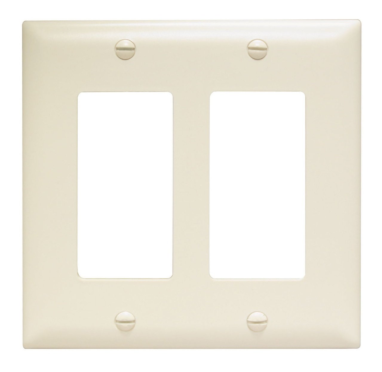 TP262-LA - TradeMaster® 2-Gang Nylon Wall Plate, 2 Decorator Openings, Light Almond