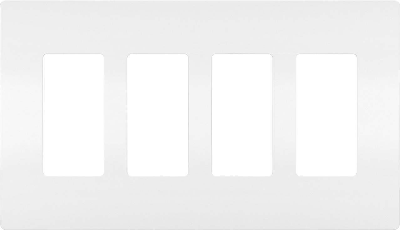 Picture of RWP264W - radiant® 4-Gang Screwless Wall Plate, White