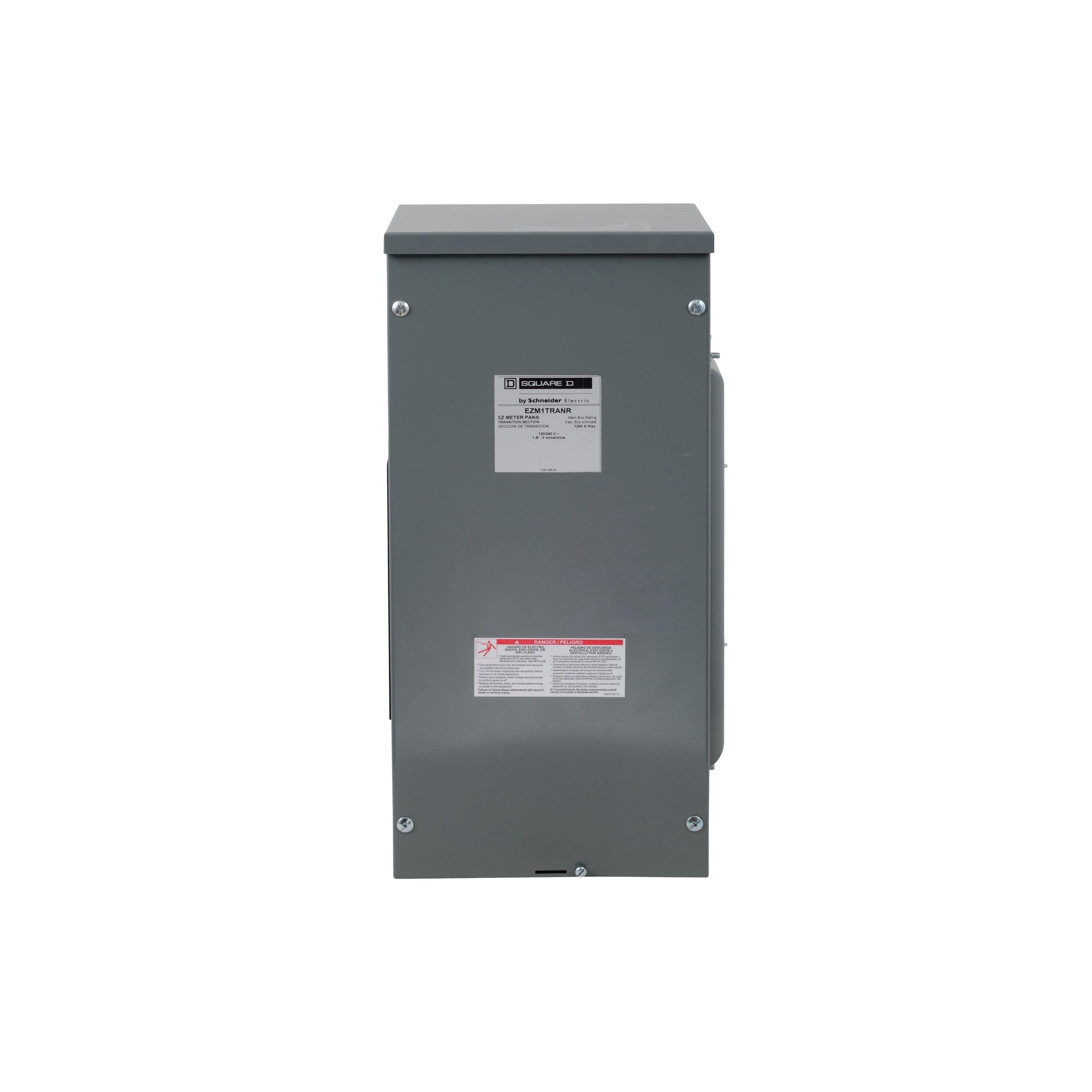 Picture of EZM1TRANR - Meter accessory, EZ Meter-Pak, transition section, right, 1200A bus, single phase