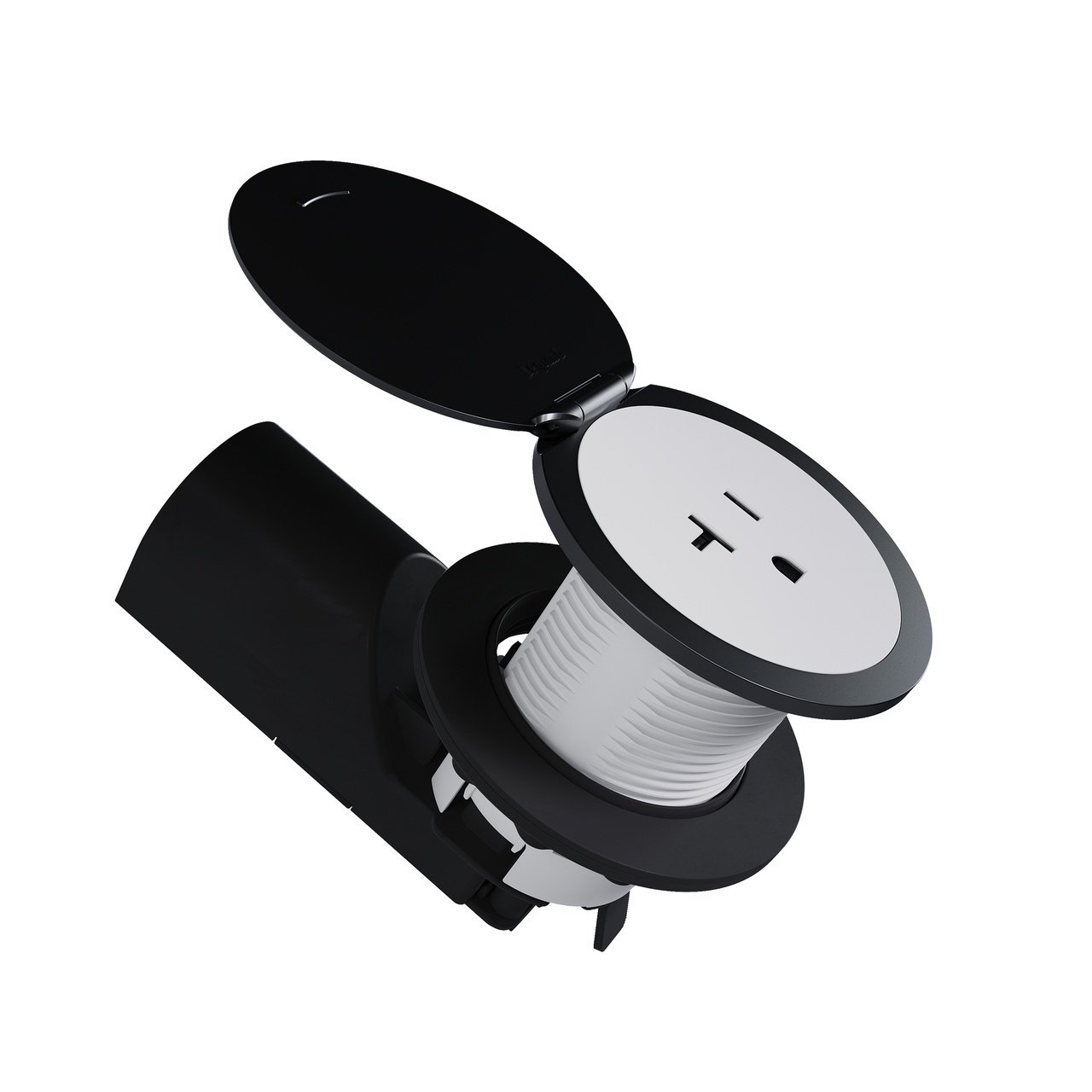 PAS CP498LBK, Kitchen Countertop Outlet Lid, Matte Black