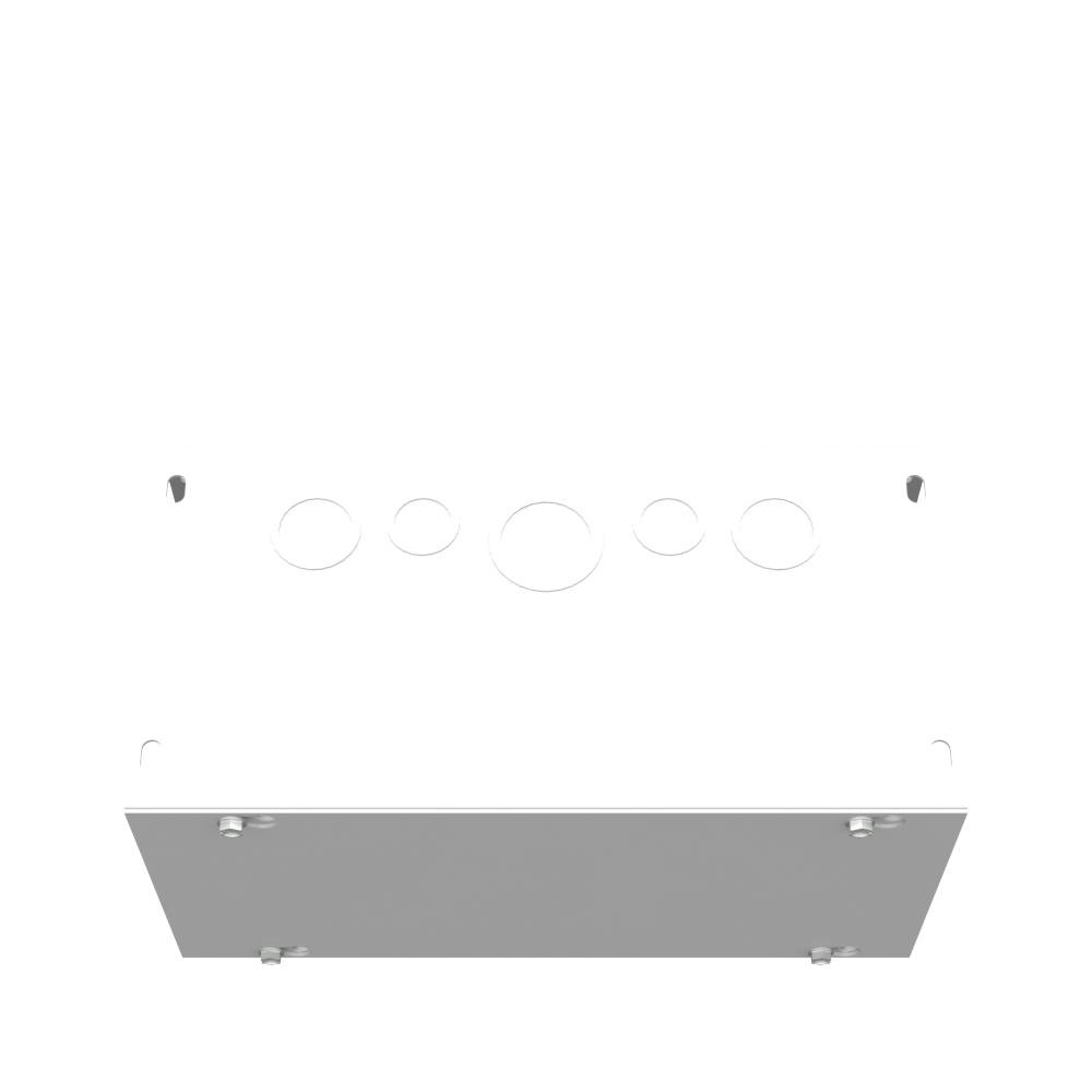 Picture of 6612-GSC1 - 6x12x6 Screw Cover Wireway Type 1 UL Listed Steel Knockouts ANSI 61 Gray