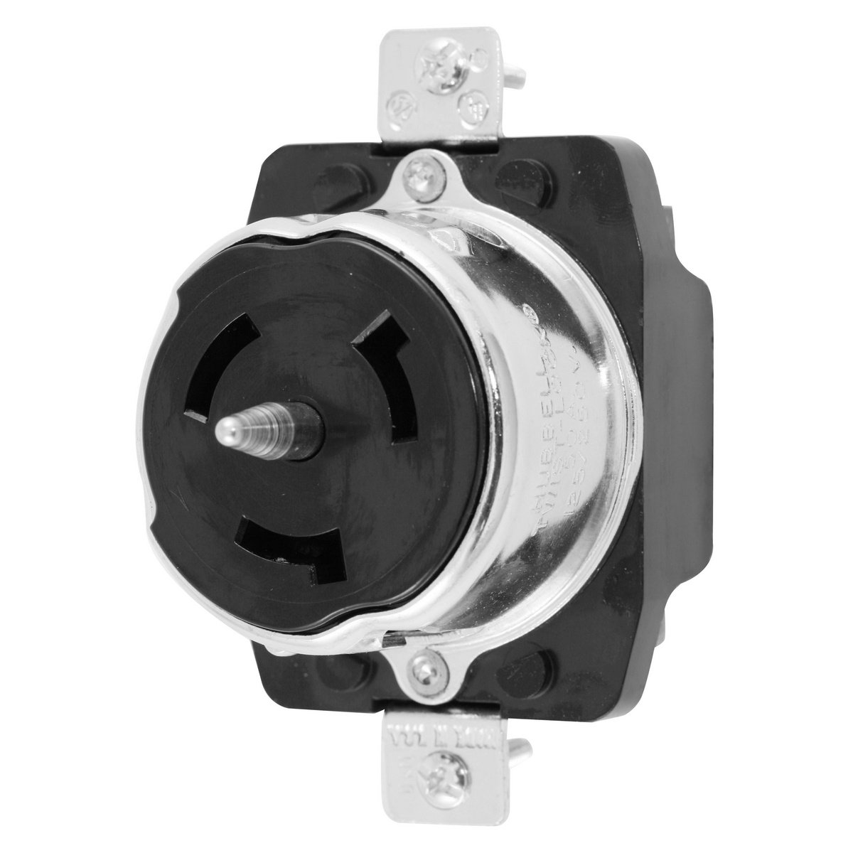 CS6369 - Locking Devices, Twist-Lock®, Industrial, Receptacle, 50A 125/250V, 3-Pole 4-Wire Grounding, Non-NEMA, Screw Terminal, Black