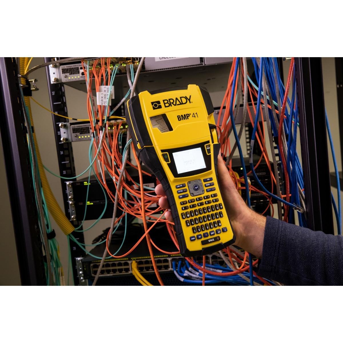 Picture of BRADY M-214-483, 2" x 1" Polyester Flag Labels with Ribbon for M4, M5 Printers