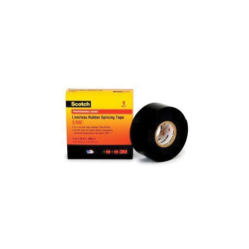 130C-2X30FT - Scotch® Linerless Rubber Splicing Tape 130C, 2 in x 30 ft, Black, 12rolls/Case