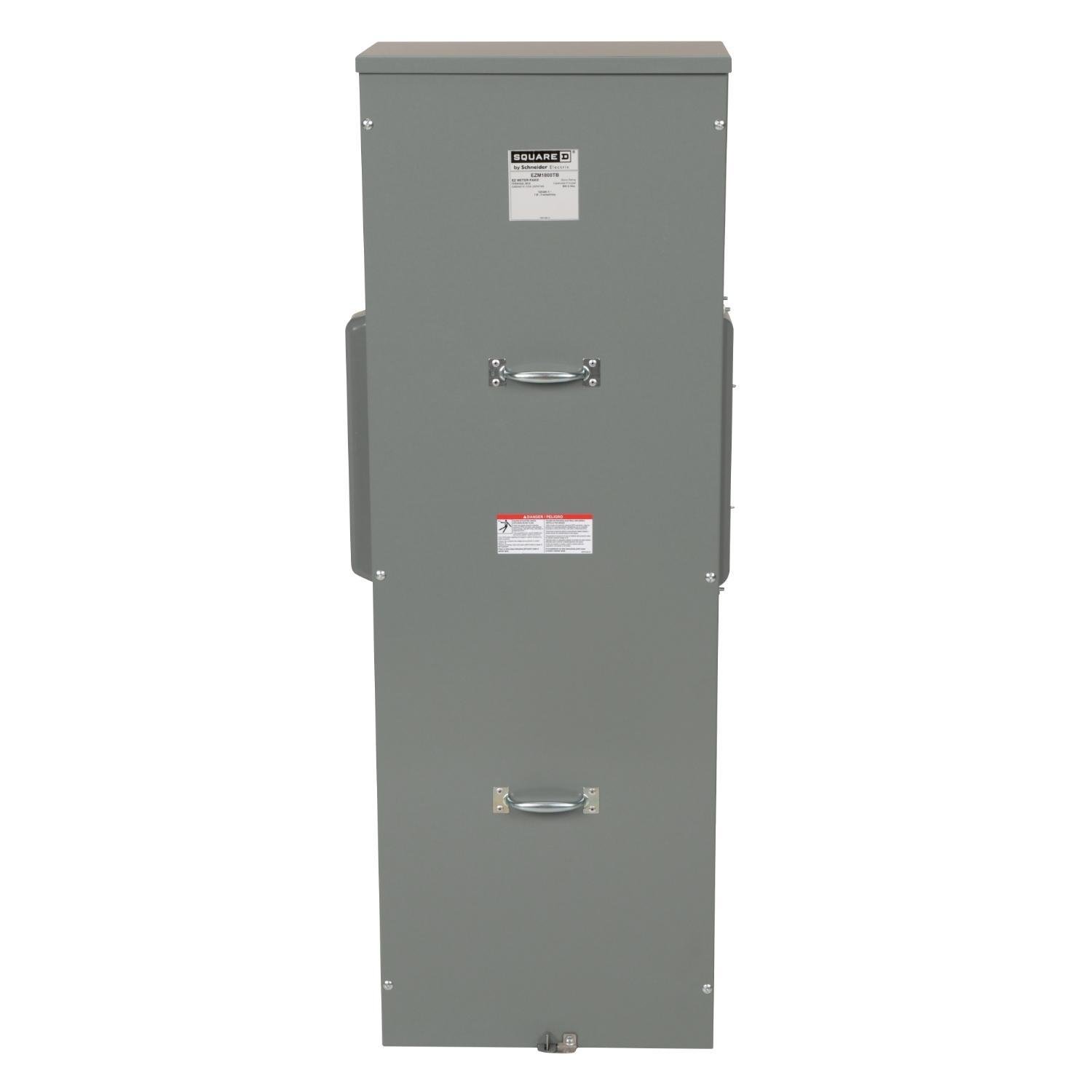 EZM1800TB - Main lugs unit, EZ Meter-Pak, 800A, 120/240VAC, 1ph/3W, 800A bus, OH/UG, Type 3R