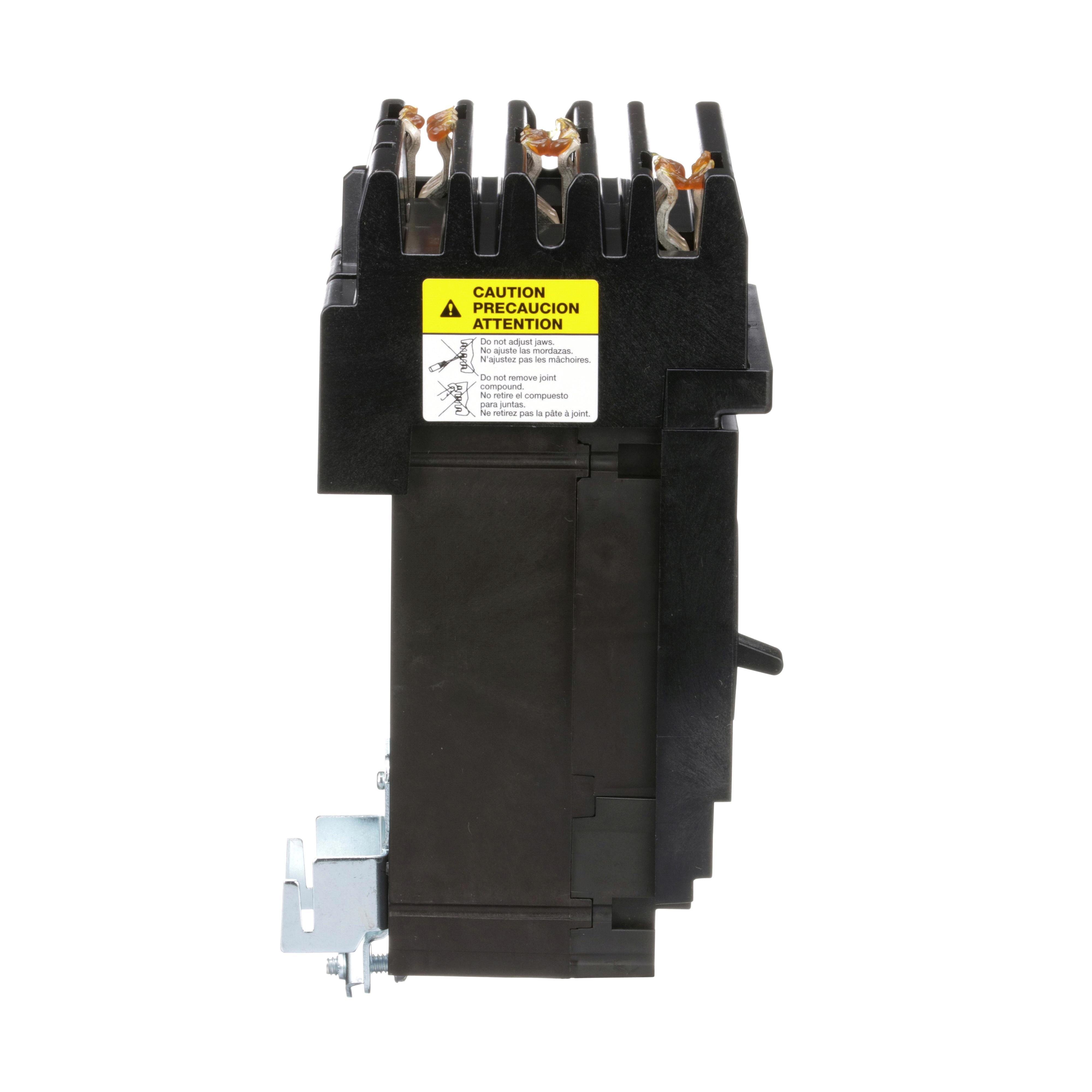 Picture of HDA36125 - Circuit breaker, PowerPacT H, 125A, 3 pole, 600VAC, 14kA, I-Line, thermal magnetic, 80%, ABC
