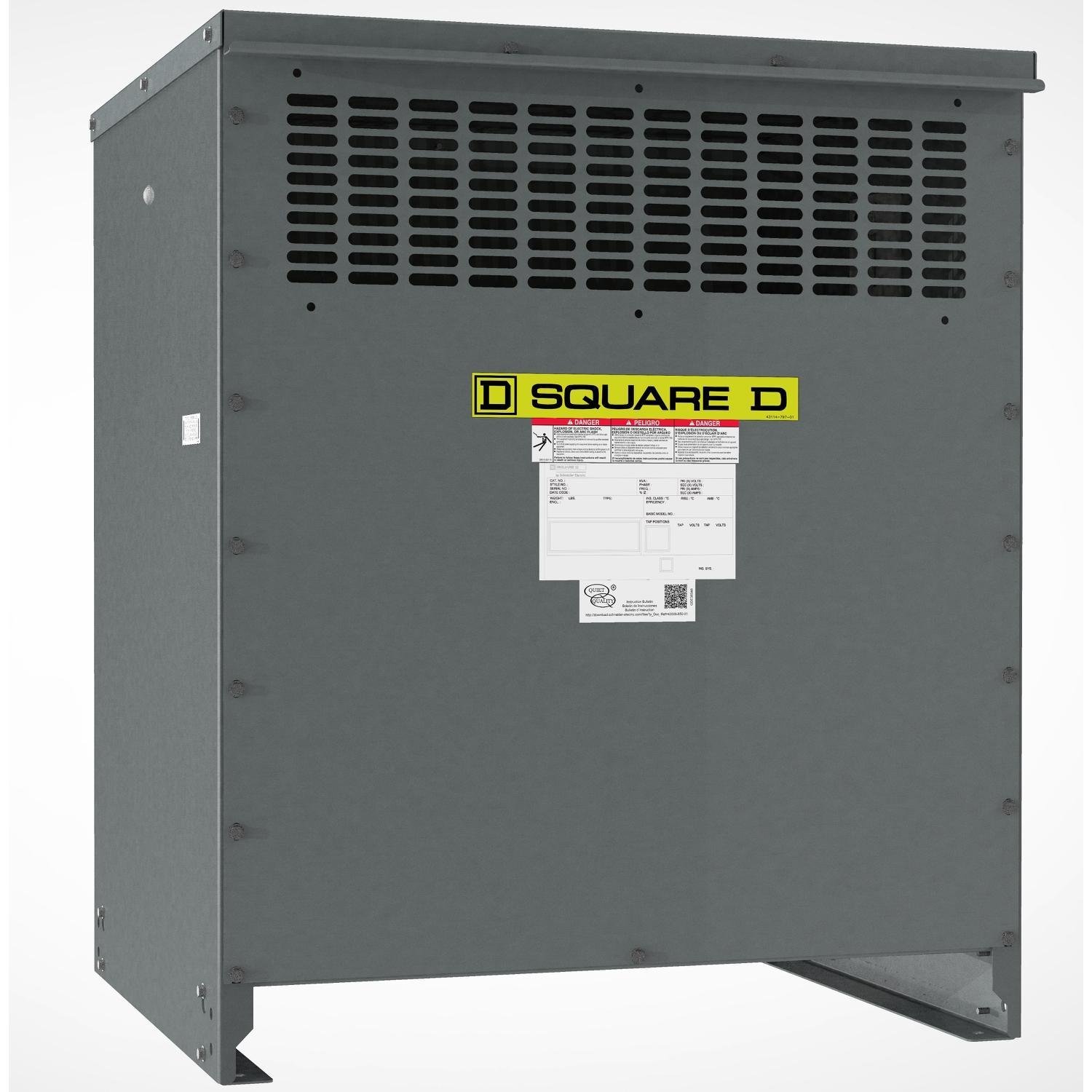 Picture of EXN112T3H - Transformer, dry type, DOE 2016, 112.5kVA, 3 phase, 480V delta primary, 208Y/120V secondary, 21M, 150C rise
