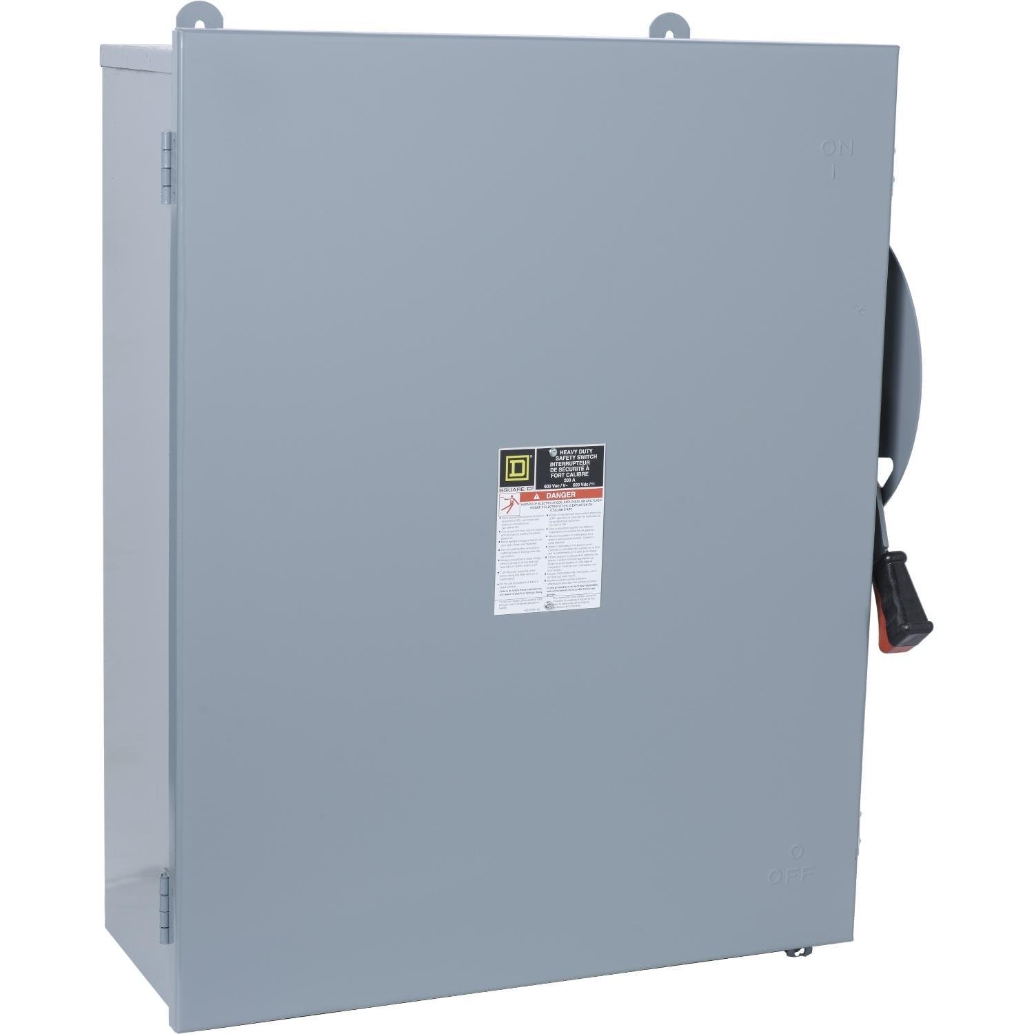 HU664AWK - Safety switch, heavy duty, non fusible, 200A, 6 pole, 150HP, 600V AC/DC, NEMA 12