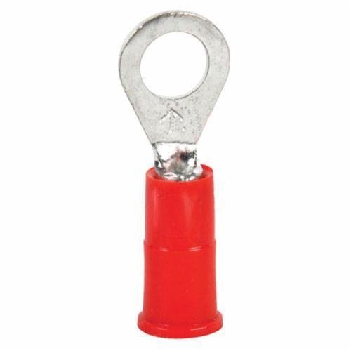 Picture of RV18-6Q - 3M™ Highland™ Vinyl Insulated Ring Terminal RV18-6Q, AWG 22-18,standard-style ring tongue fits around the stud, 25/bag