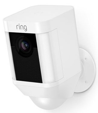 8SB1S7-WEN0 - Ring Spotlight Cam Battery HD Security Camera with Built Two-Way Talk and a Siren Alarm - White