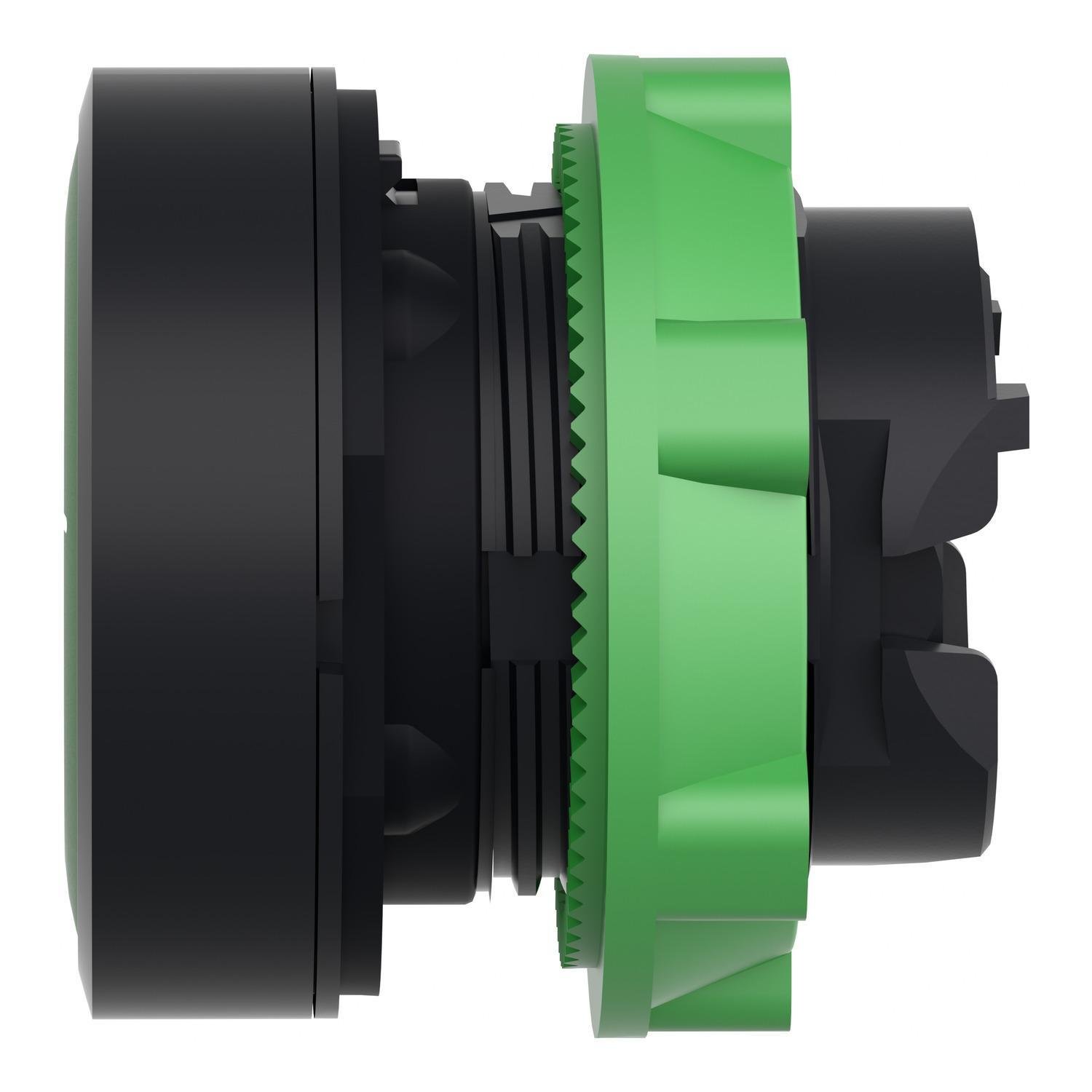 Picture of ZB5AA333 - Head for non illuminated push button, Harmony XB5, plastic, flush, green, 22mm, spring return, marked START