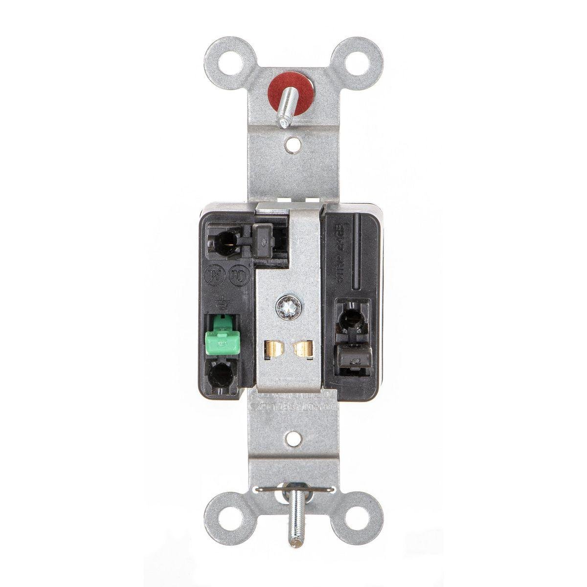 Picture of HBL4560ST - Locking Devices, EdgeConnect™ Twist-Lock®, Industrial, Single Receptacle, 15A 250V, 2-Pole 3-Wire Grounding, L6-15R, Screwless Terminal, Black
