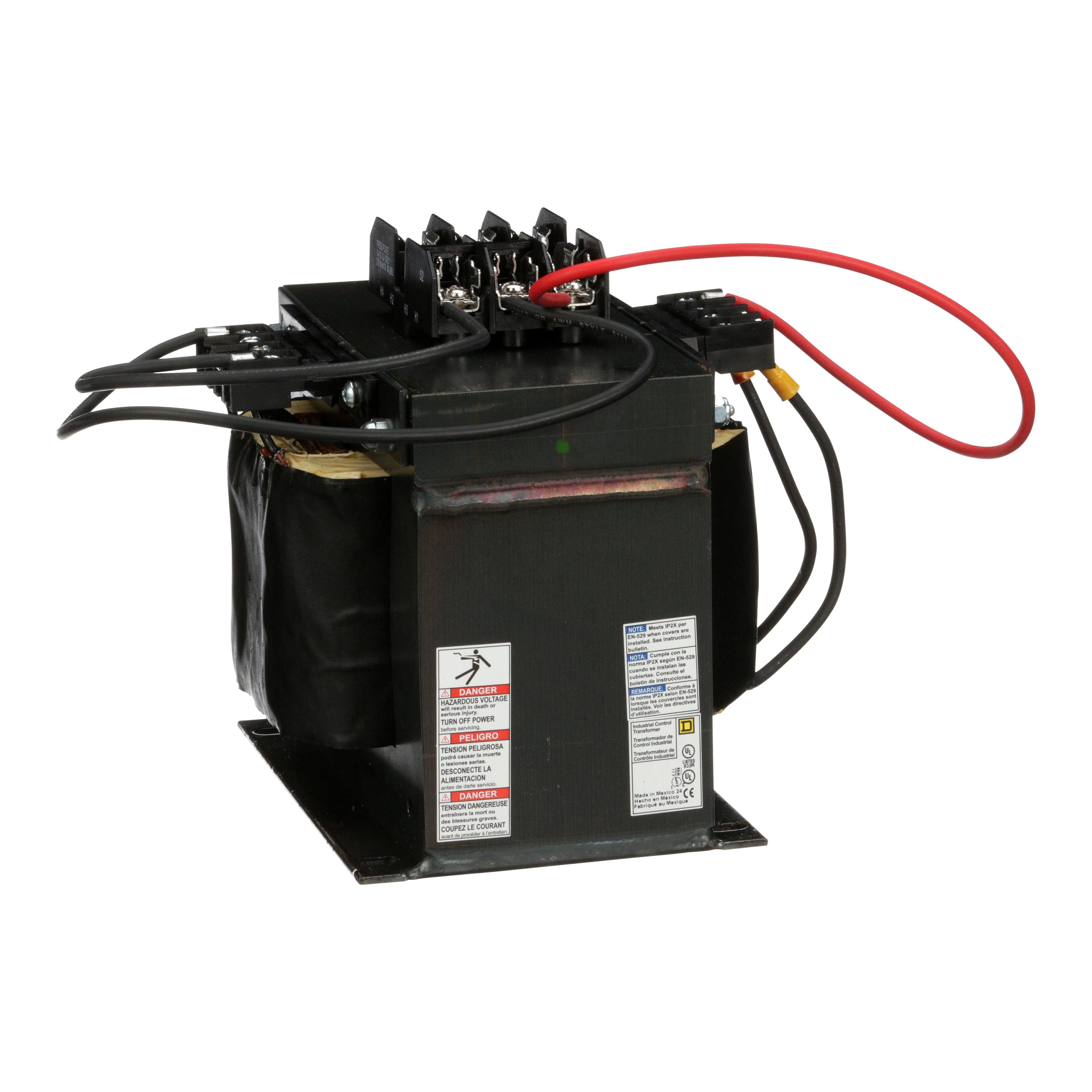 9070TF2000D1 - Industrial control transformer, Type TF, 1 phase, 2000VA, 240x480V primary, 120V secondary, 50/60Hz