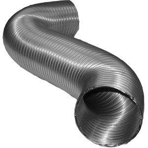 A048C16 - 4" x 8' Aluminum Semi-Rigid Duct, Compressed, Crimped End