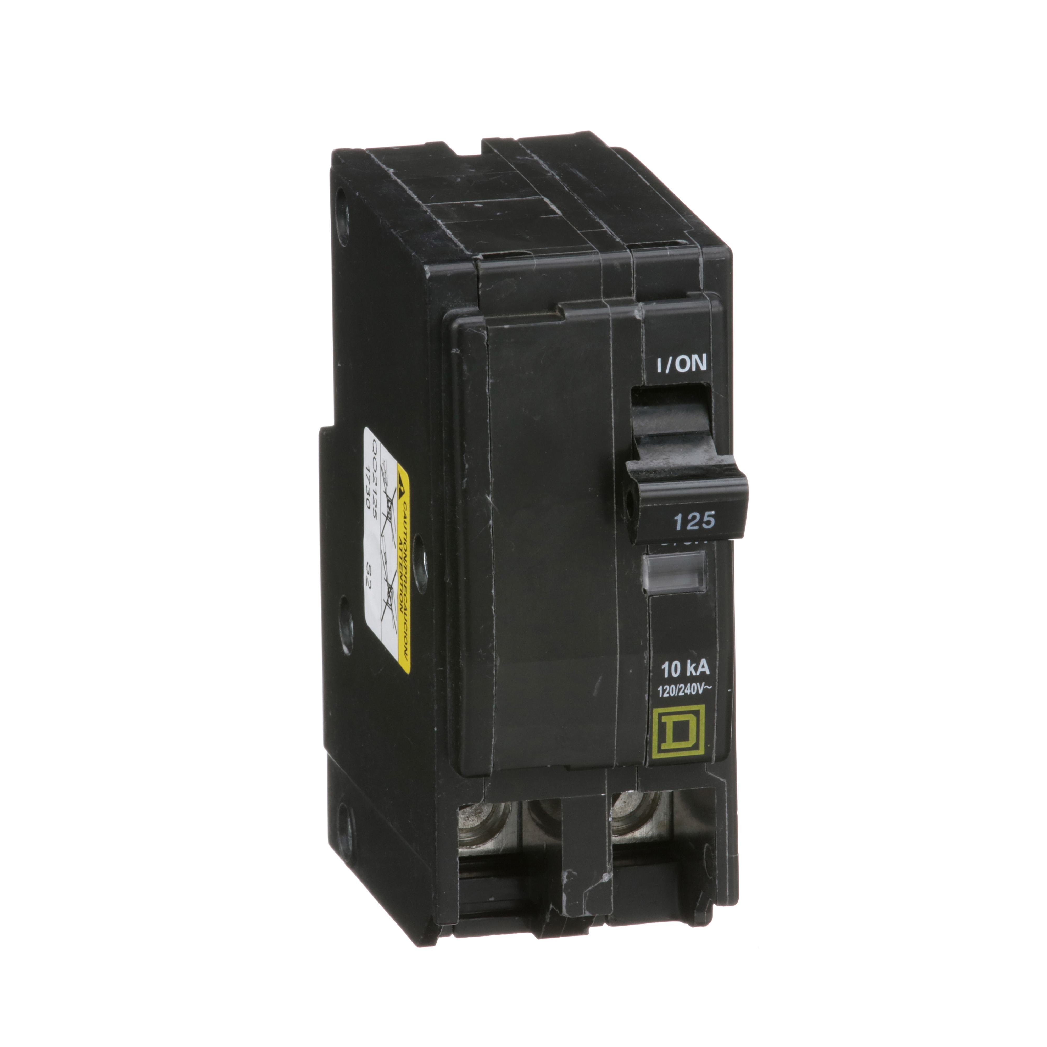 QO2125 - Mini circuit breaker, QO, 125A, 2 pole, 120/240VAC, 10kA, plug in