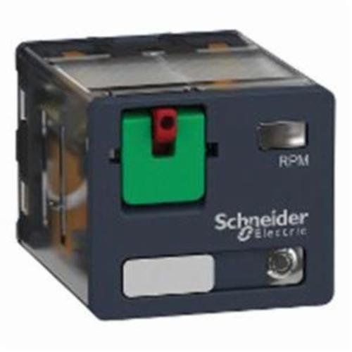 Picture of RPM32B7 - plug-in relay, Harmony electromechanical relays, 15A, 3CO, with LED, lockable test button, 24V AC