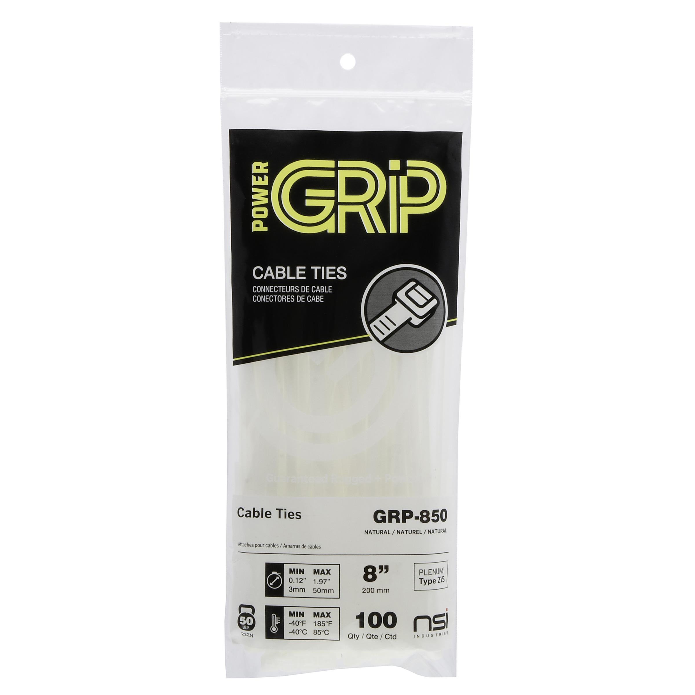 Picture of GRP-850 - 8”, Natural General Purpose 50lb Cable Ties, 100 Pack
