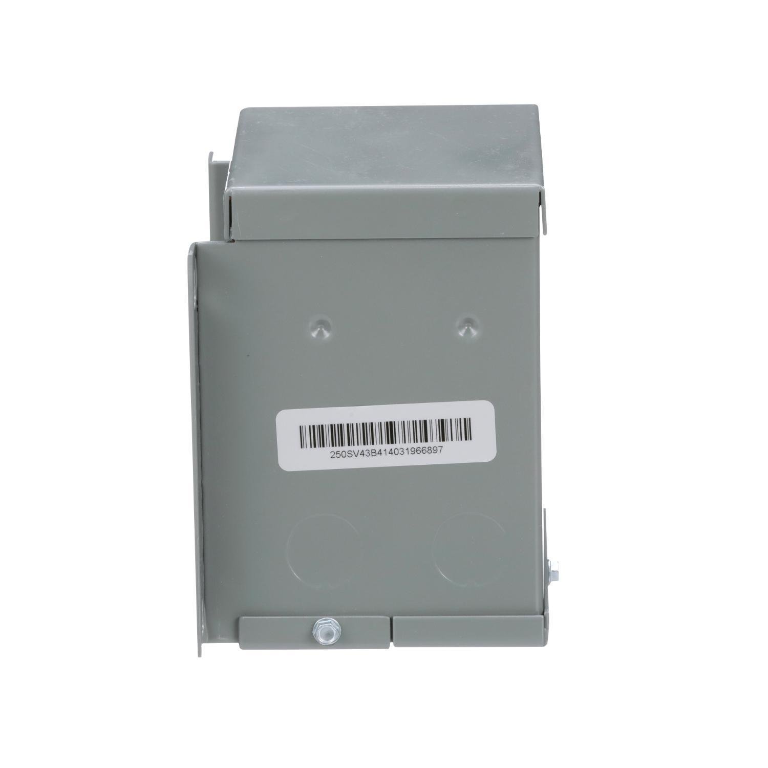 Picture of 250SV43B - Transformer, buck boost, encapsulated, 0.25kVA, 1 phase, 120x240V primary, 12/24V secondary, NEMA 3R, 80C rise