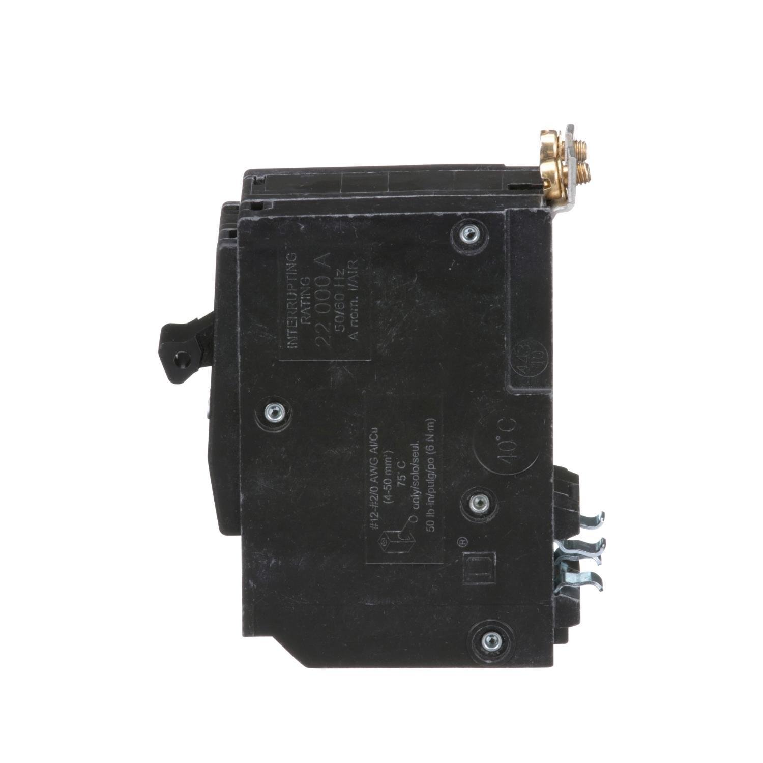 Picture of QOB250VH - Mini circuit breaker, QO, 50A, 2 pole, 120/240VAC, 22kA, bolt on