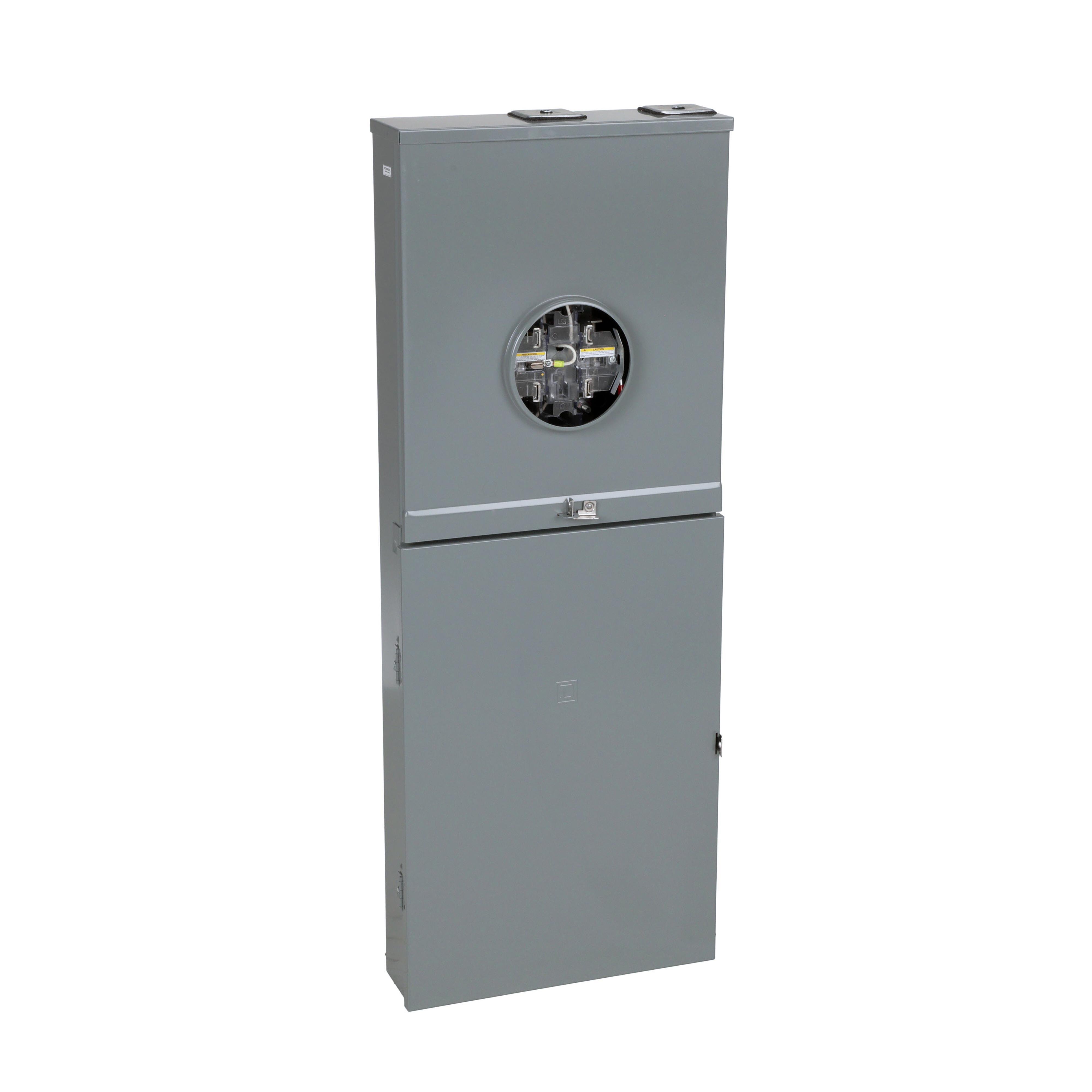 RC3040M200SL - All in one, Homeline, combination service entrance, ringless socket, 200A, surface, 30 spaces, 40 circuits, 22kA SCCR, OH, UG,  lever bypass