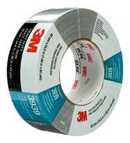 3939-48MMX55M - 3M Heavy Duty Duct Tape 3939 Silver, 96 mm x 54.8 m 9.0 mil, 12 per case Bulk