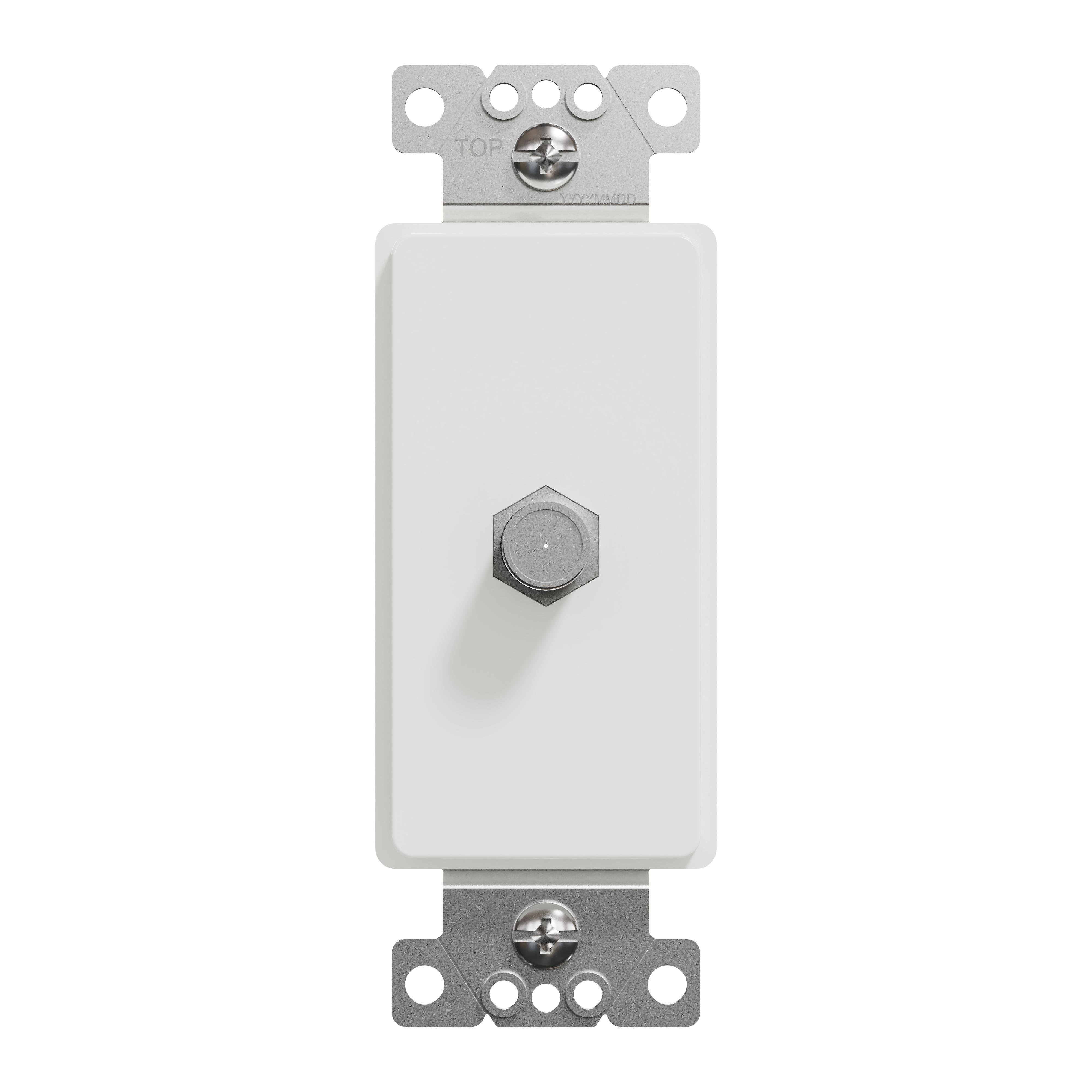 SQR87C01WH - TV socket, X Series, CATV, F connector, 1 gang, white, matte finish