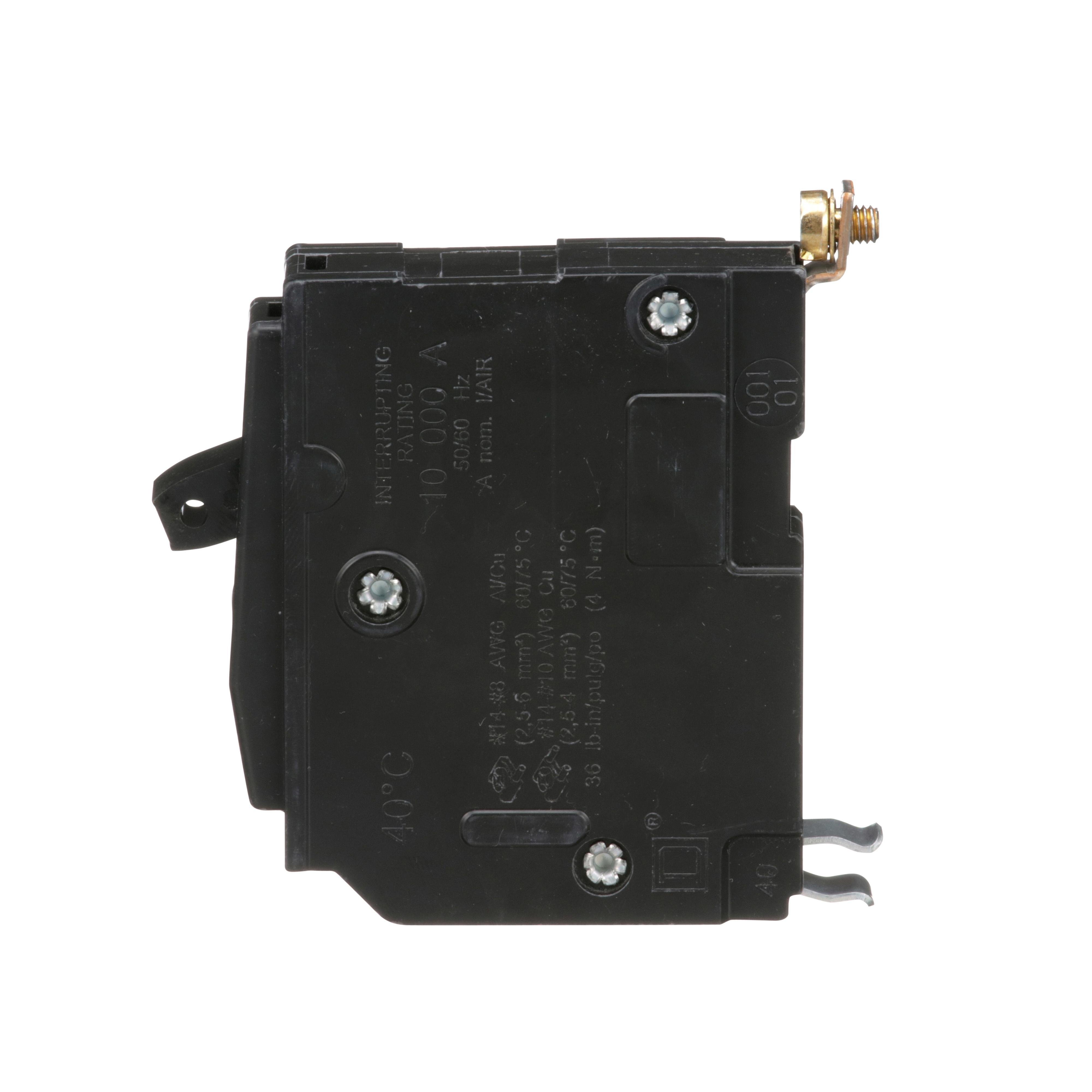 Picture of QOB120 - Mini circuit breaker, QO, 20A, 1 pole, 120/240VAC, 10kA, bolt on