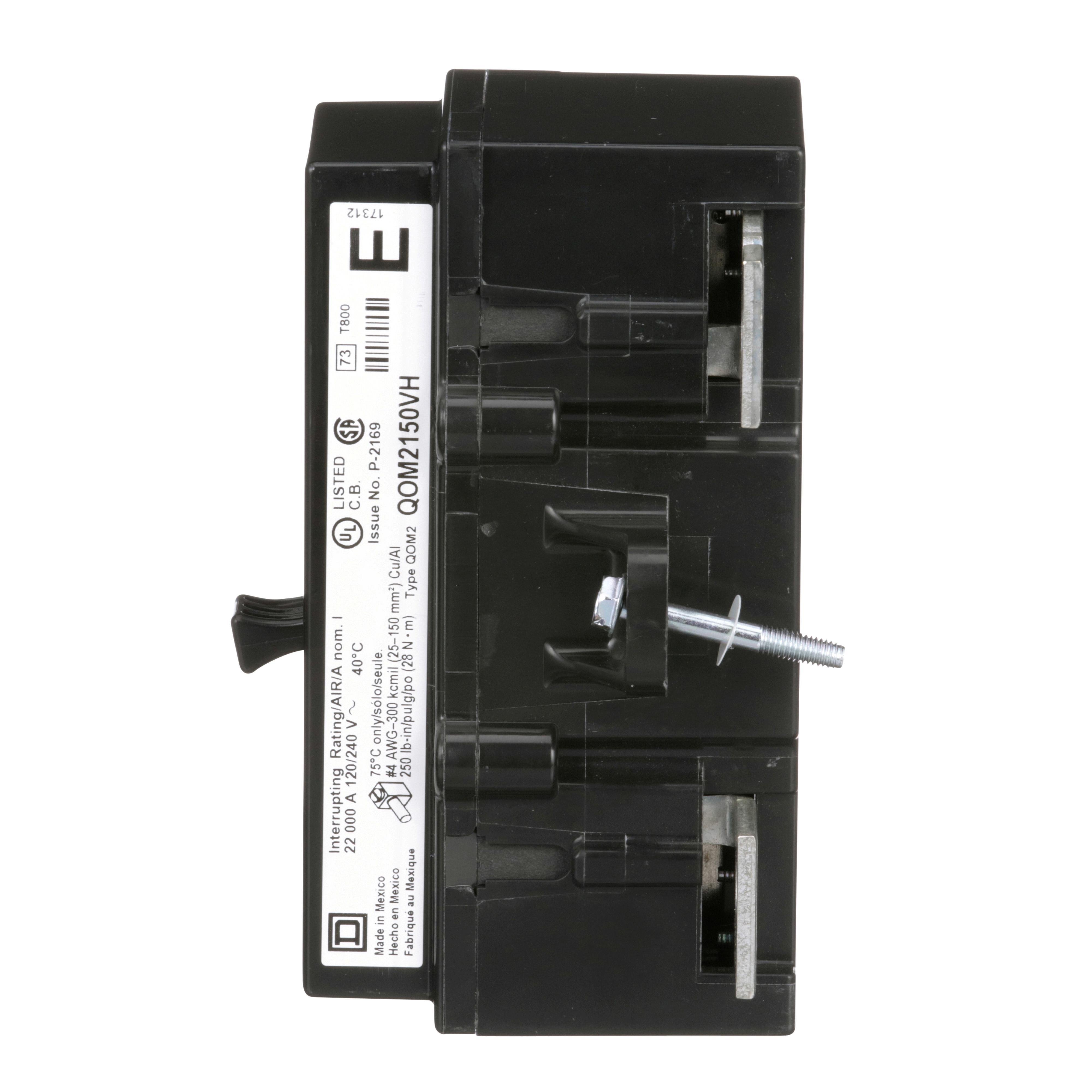 Picture of QOM2150VH - Main breaker, QO, 150A, 2 pole, 120/240VAC, 22kA, bolt on