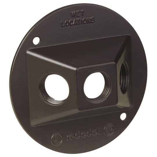 S213BRE-9R - 3 HOLE OUTDOOR ROUND COVER BRONZE