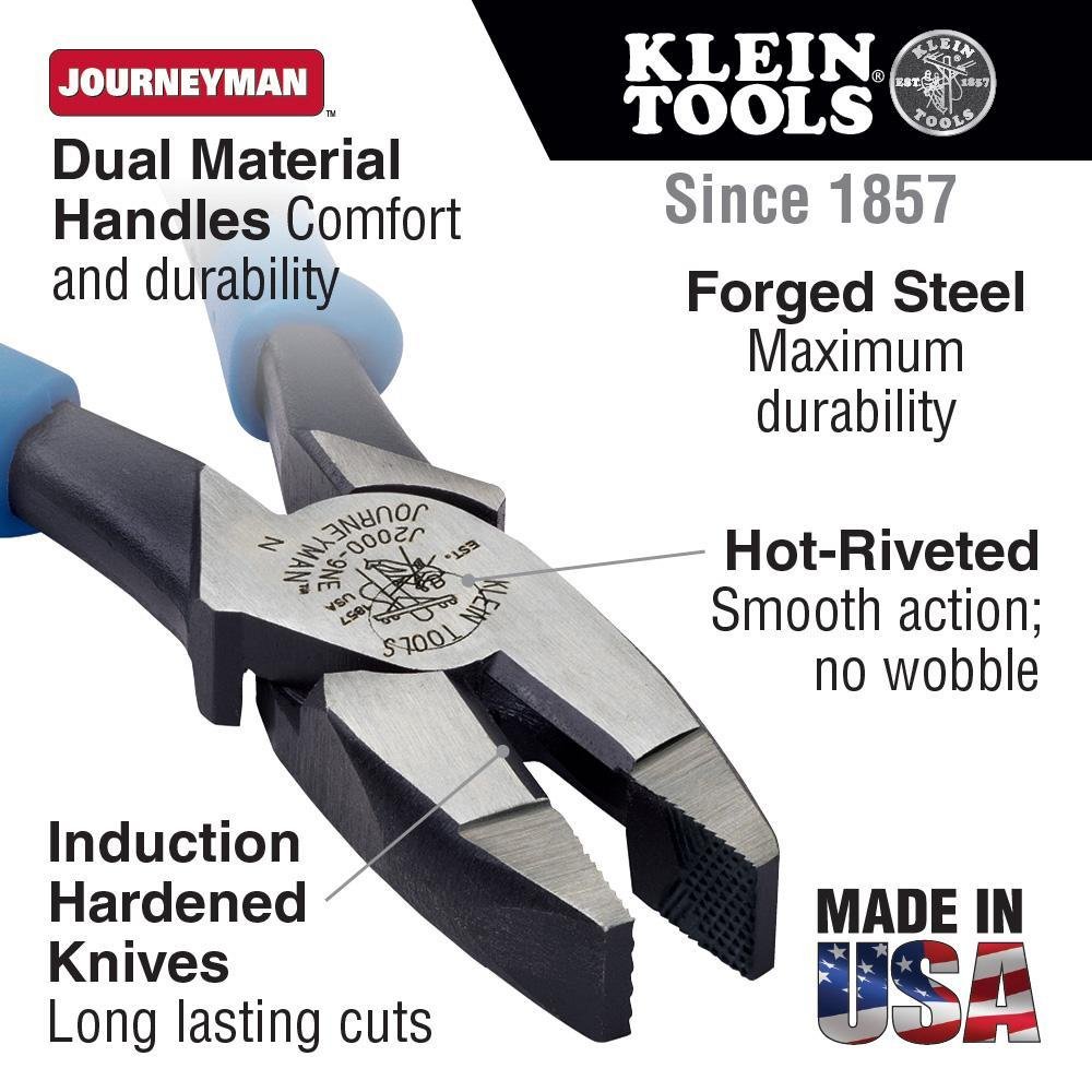 Picture of J2000-9NE - Lineman's Pliers, 9-Inch, Journeyman Handle