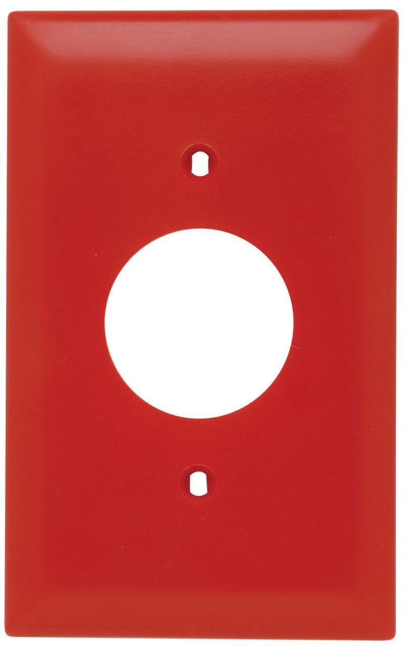 TP7-RED - TradeMaster® 1-Gang Nylon Wall Plate, Single Receptacle Opening, Red