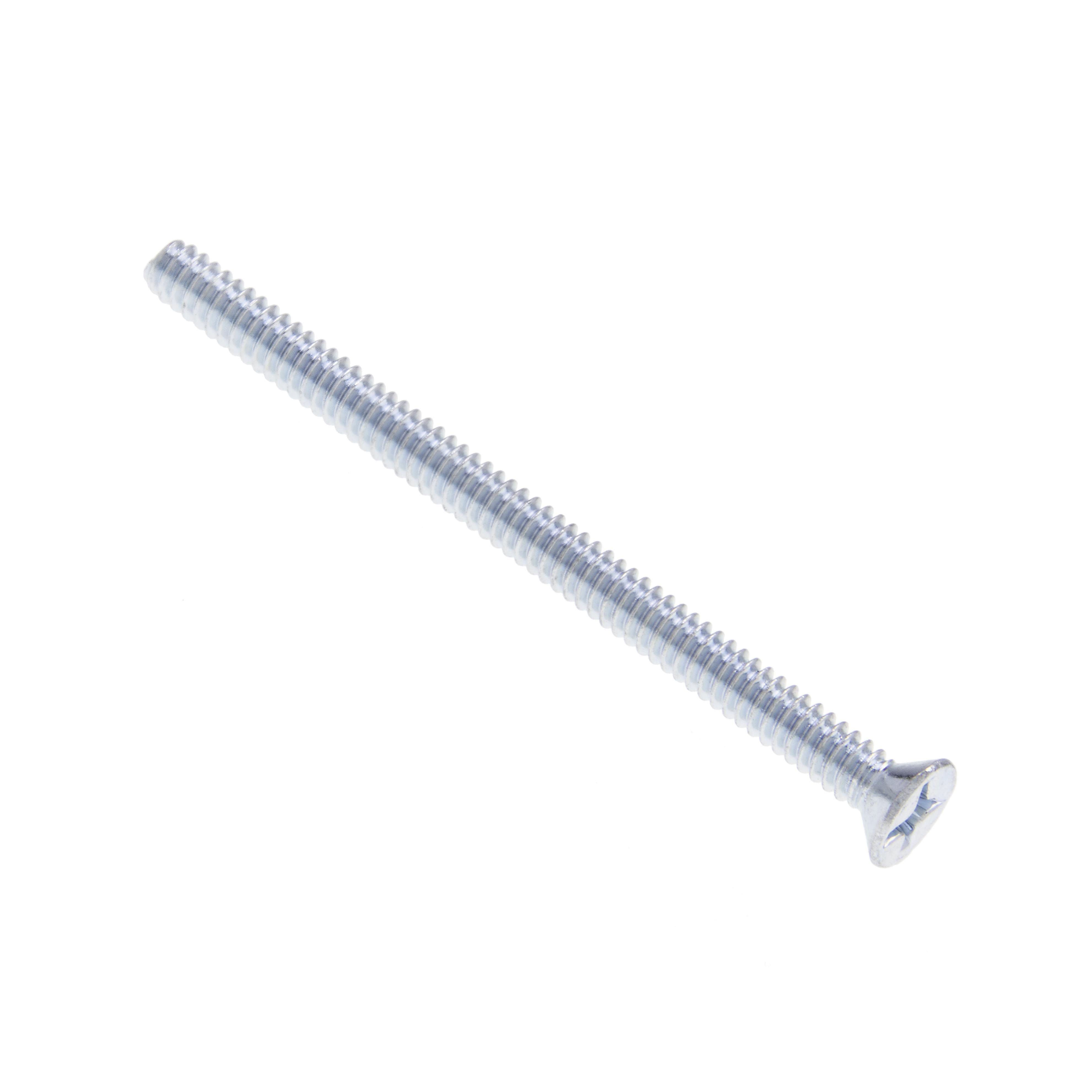 Picture of JFMP83 - 6-32 x 2 in. Flat Head Phillips Machine Screws - Steel Zinc - 100qty