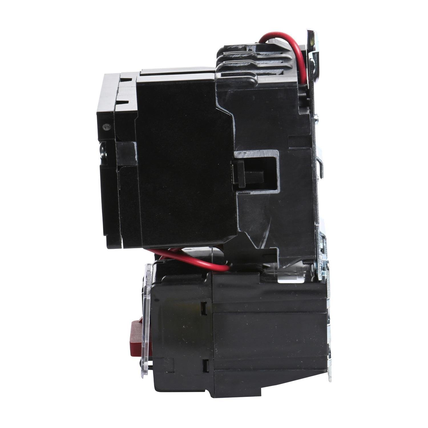 Picture of 8536SCO3V02H309S - NEMA motor starter, Type S, nonreversing, Size 1, 27A, 10HP at 460VAC, up to 100kA SCCR, 3 phase, 3 pole, Motor Logic, 120VAC coil, open [TAA]