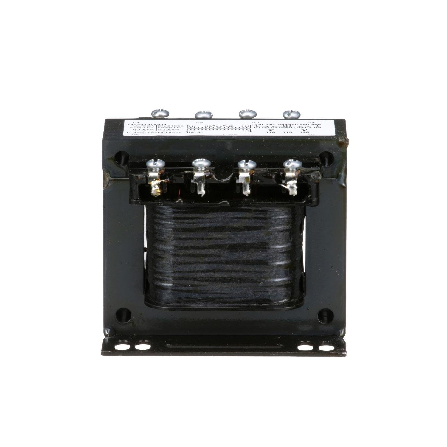 Picture of 9070T100D1 - Transformer, Type T, industrial control, 100VA, 1 phase, 240x480V primary, 120V secondary, 55C rise