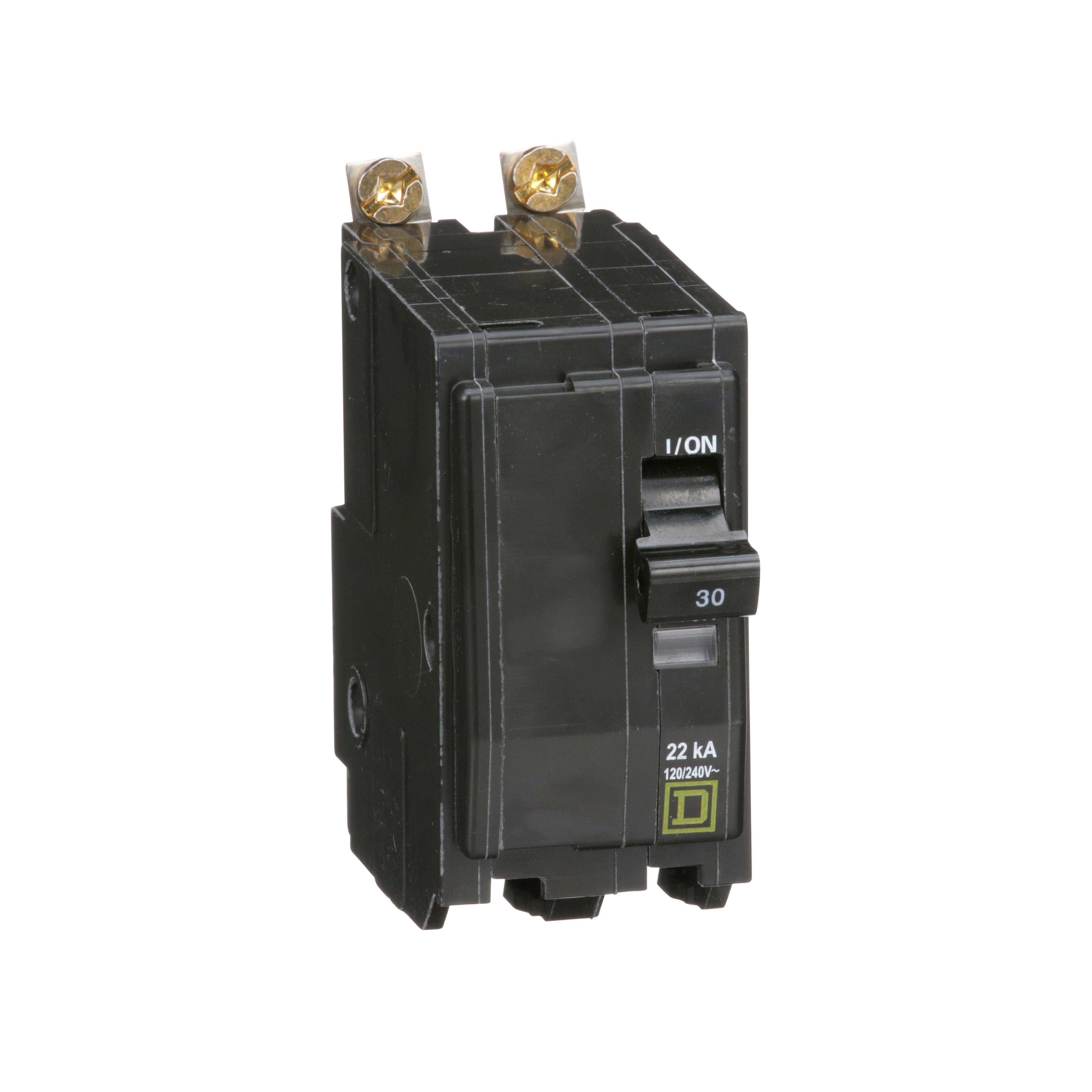 QOB230VH - Mini circuit breaker, QO, 30A, 2 pole, 120/240VAC, 22kA, bolt on