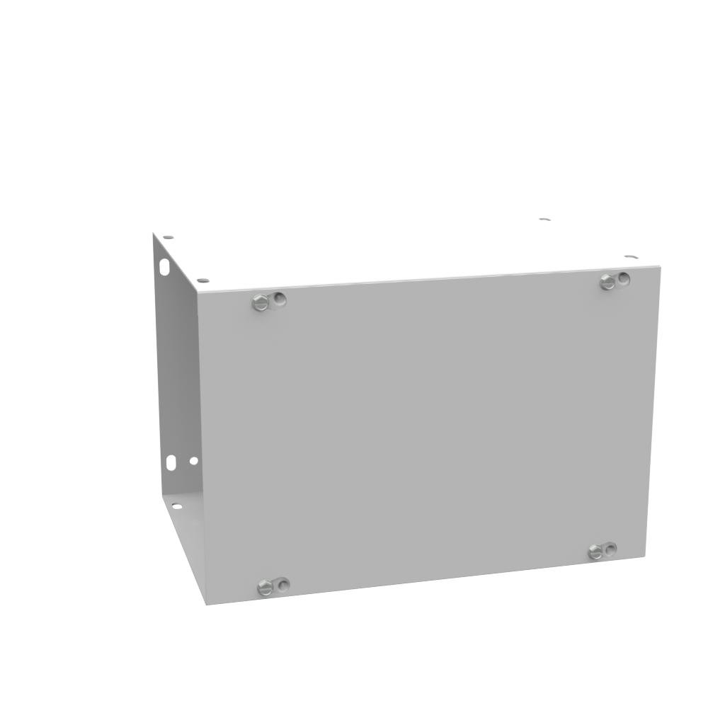 Picture of 8812-GSC1-NK - 8x12x8 Screw Cover Wireway Type 1 UL Listed Steel No Knockouts ANSI 61 Gray