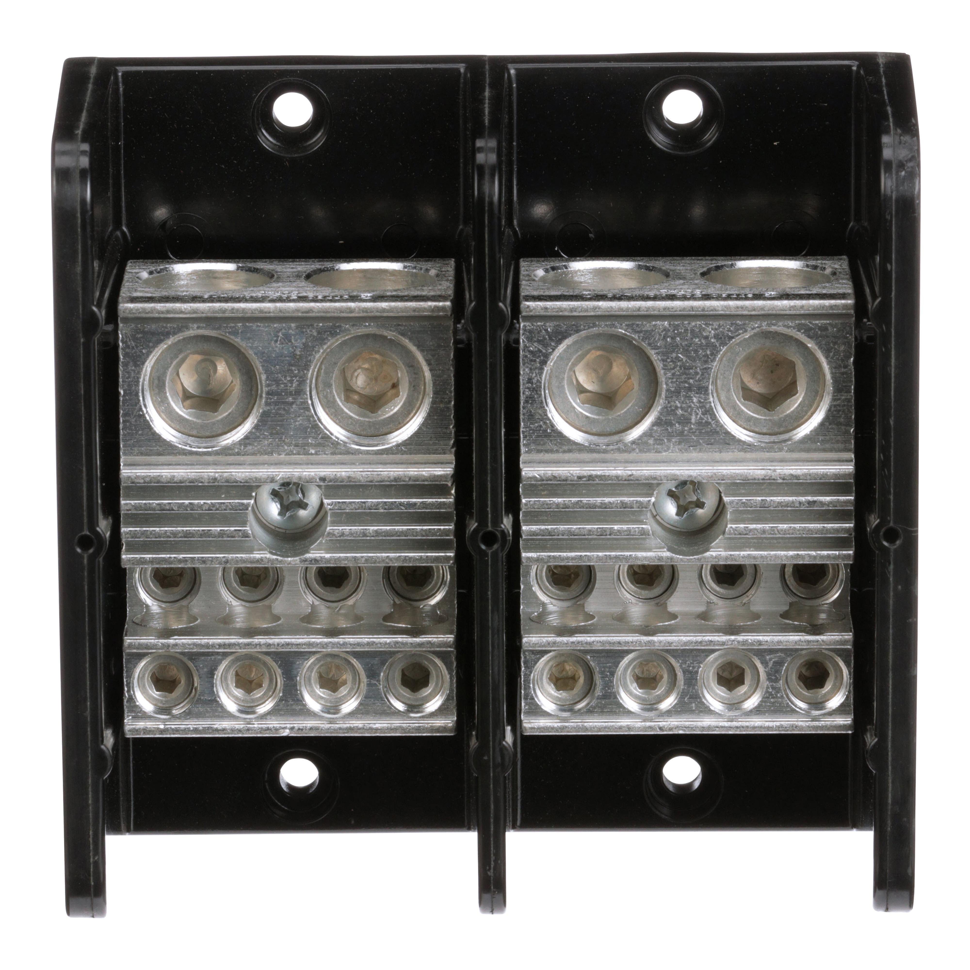 9080LBA265208 - Power distribution block, Linergy, 2 pole, 2 line, 8 load, 760A Cu, 620A Al, 600V